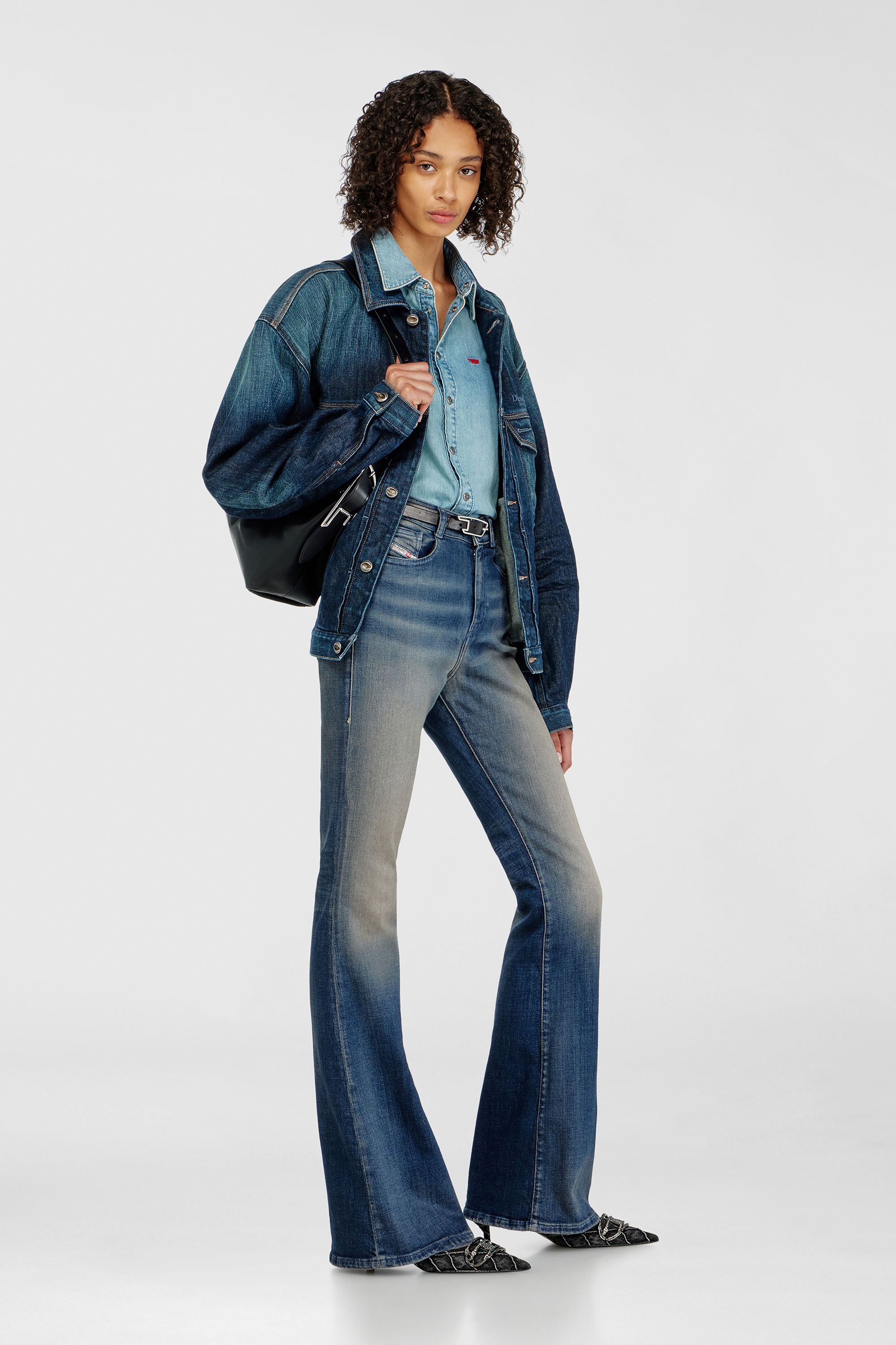 Diesel - Female's Bootcut Jeans 1973 D-Partt 09P67, ダークブルー - 2