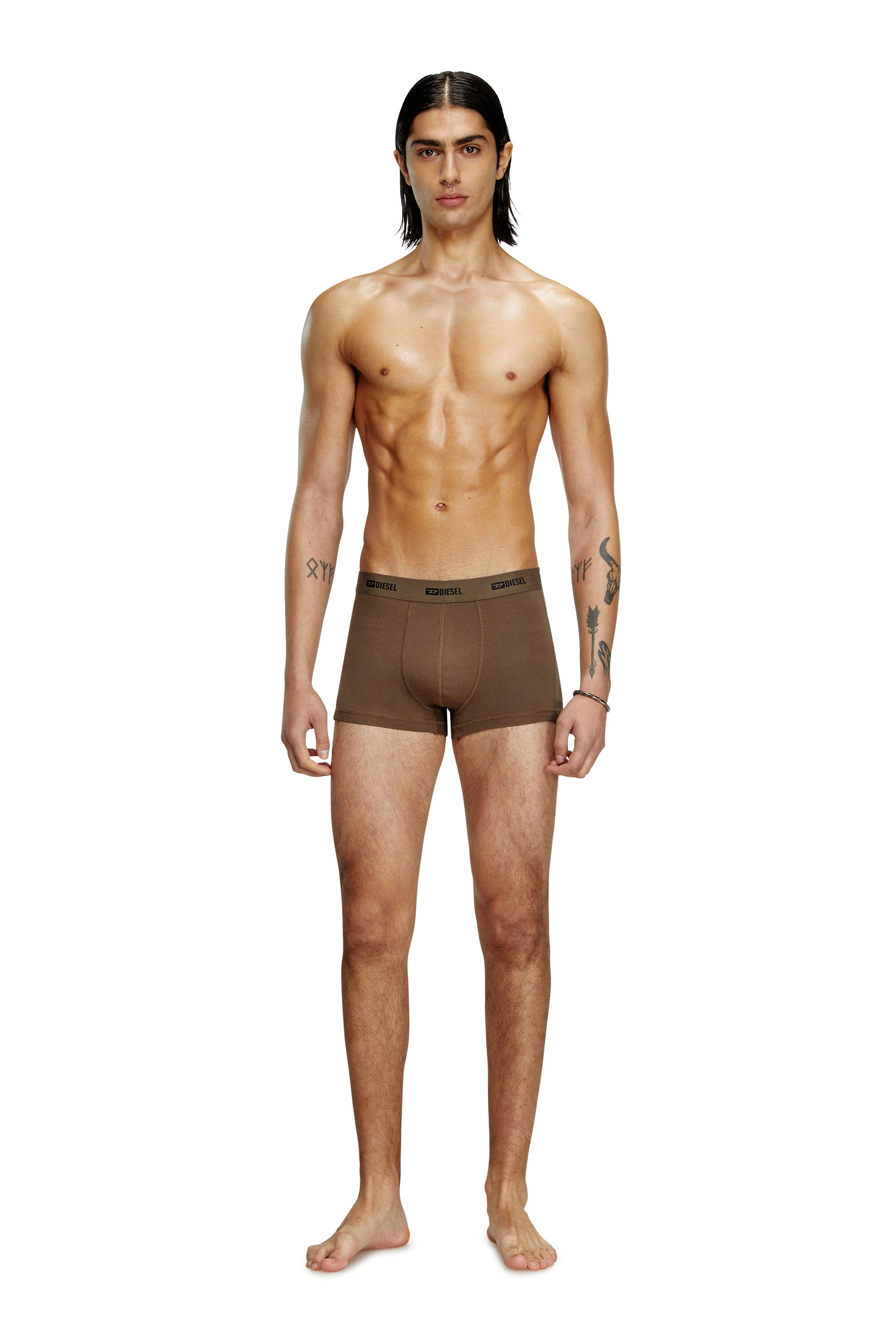 Diesel - DAMIEN-UTLT-3PACK, Male's ボクサーパンツ3枚パック in ブラウン/ブラック - 1