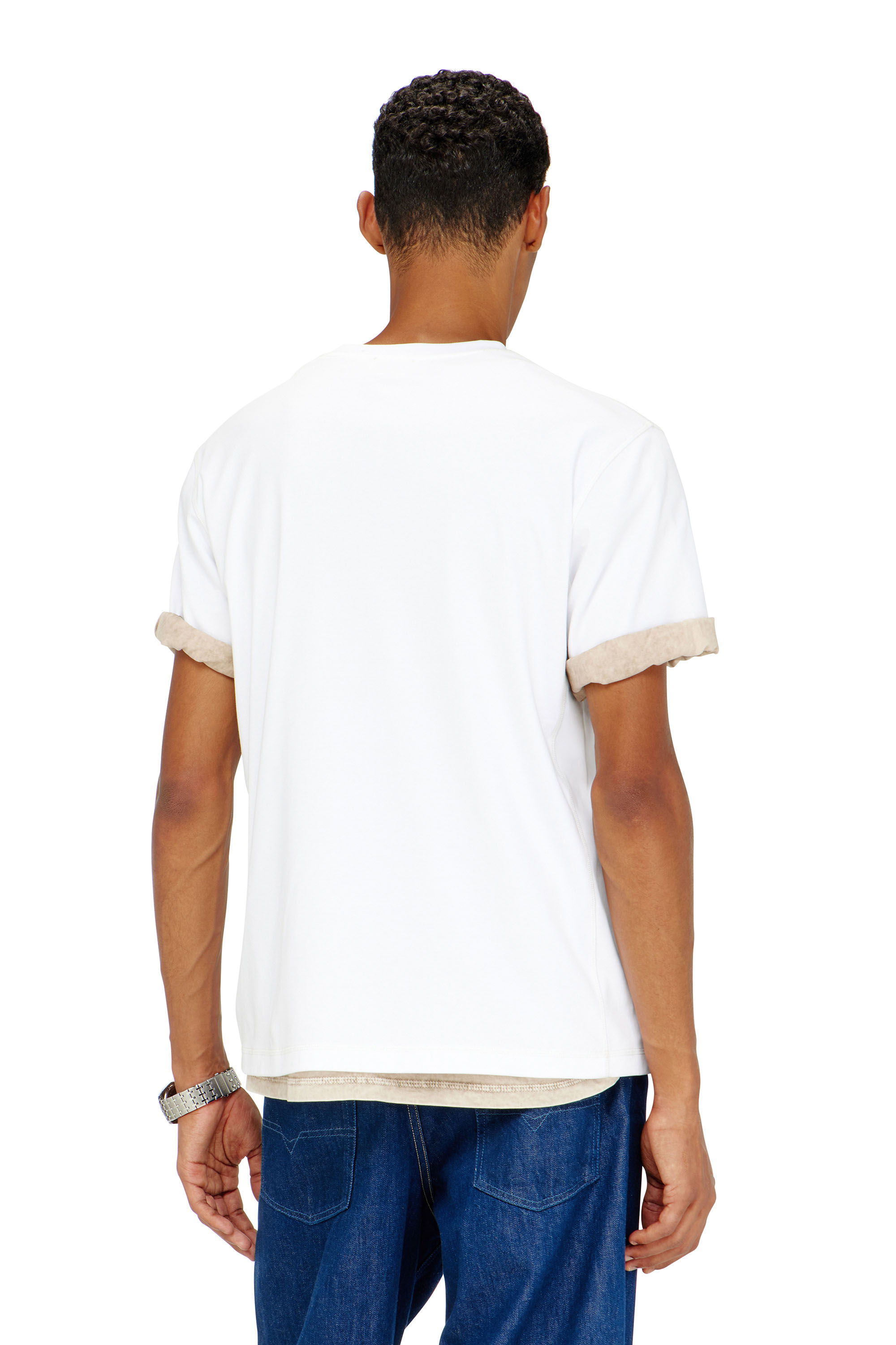 Diesel - T-MADJUST-TR, Male's Tシャツ in ホワイト - 4