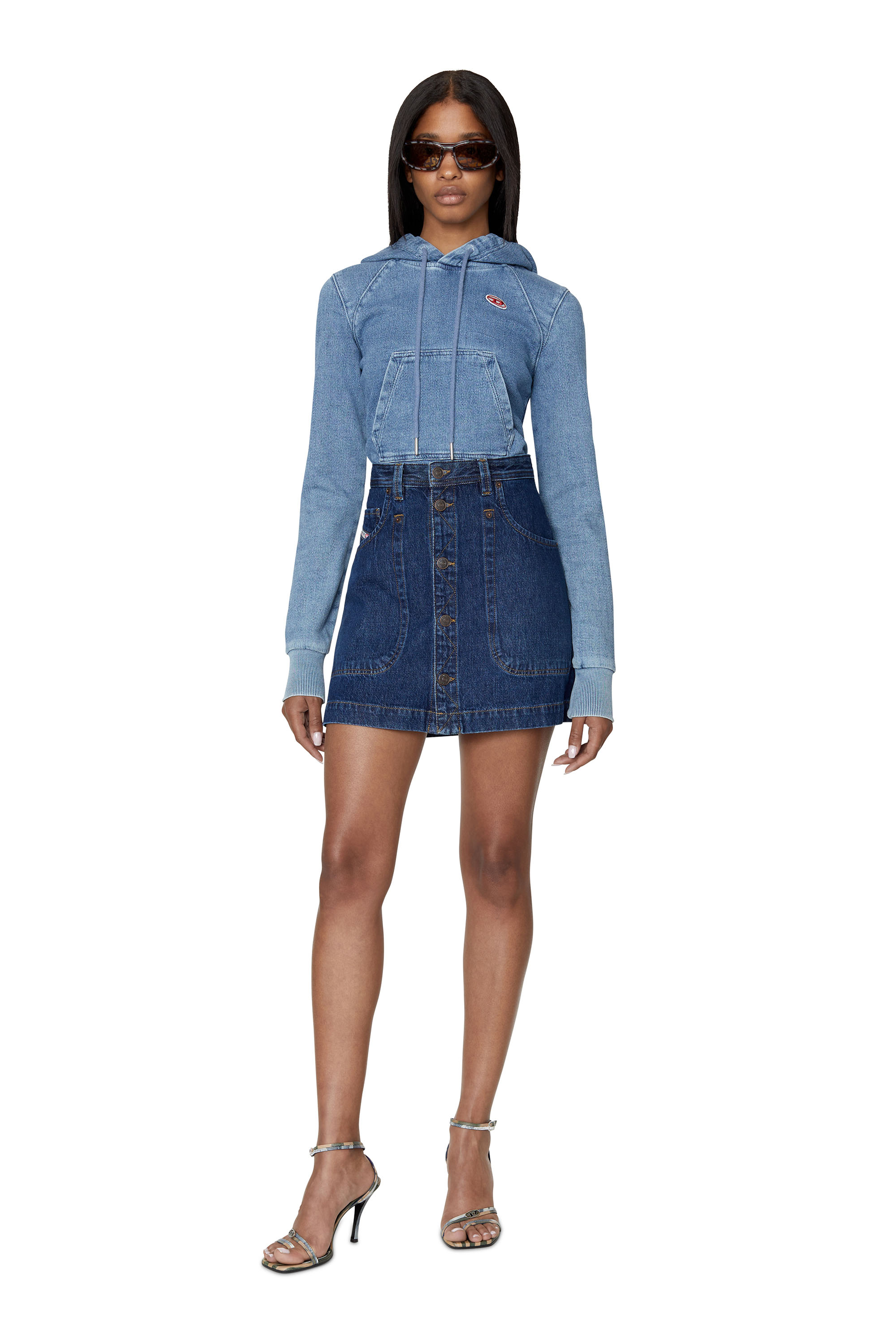 Diesel - DE-ALBUS A-LINE SKIRT, ダークブルー - Image 5