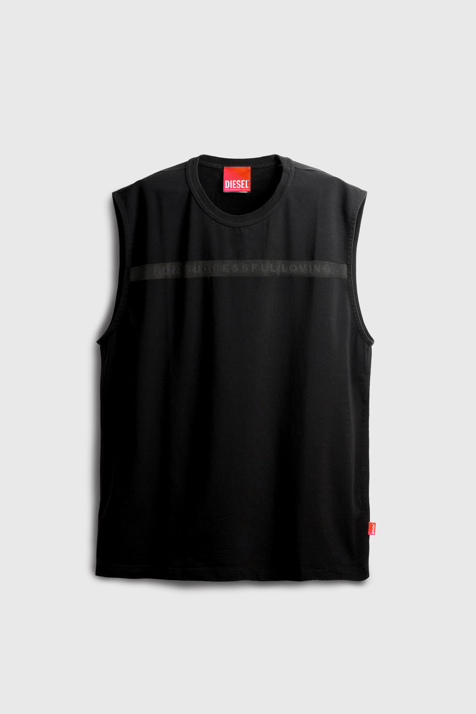 Diesel - PR-T-NORM-BISC-MATI-R, Unisex's Tank top with For Successful Loving logo in ブラック - 2