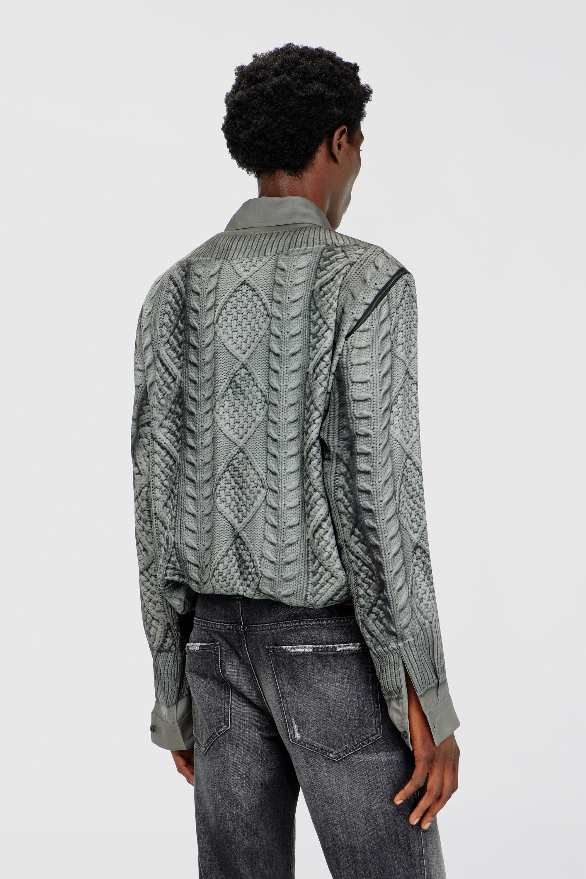 Diesel - S-SIMPLY-EFBN, Male's シャツ in グレー - 4