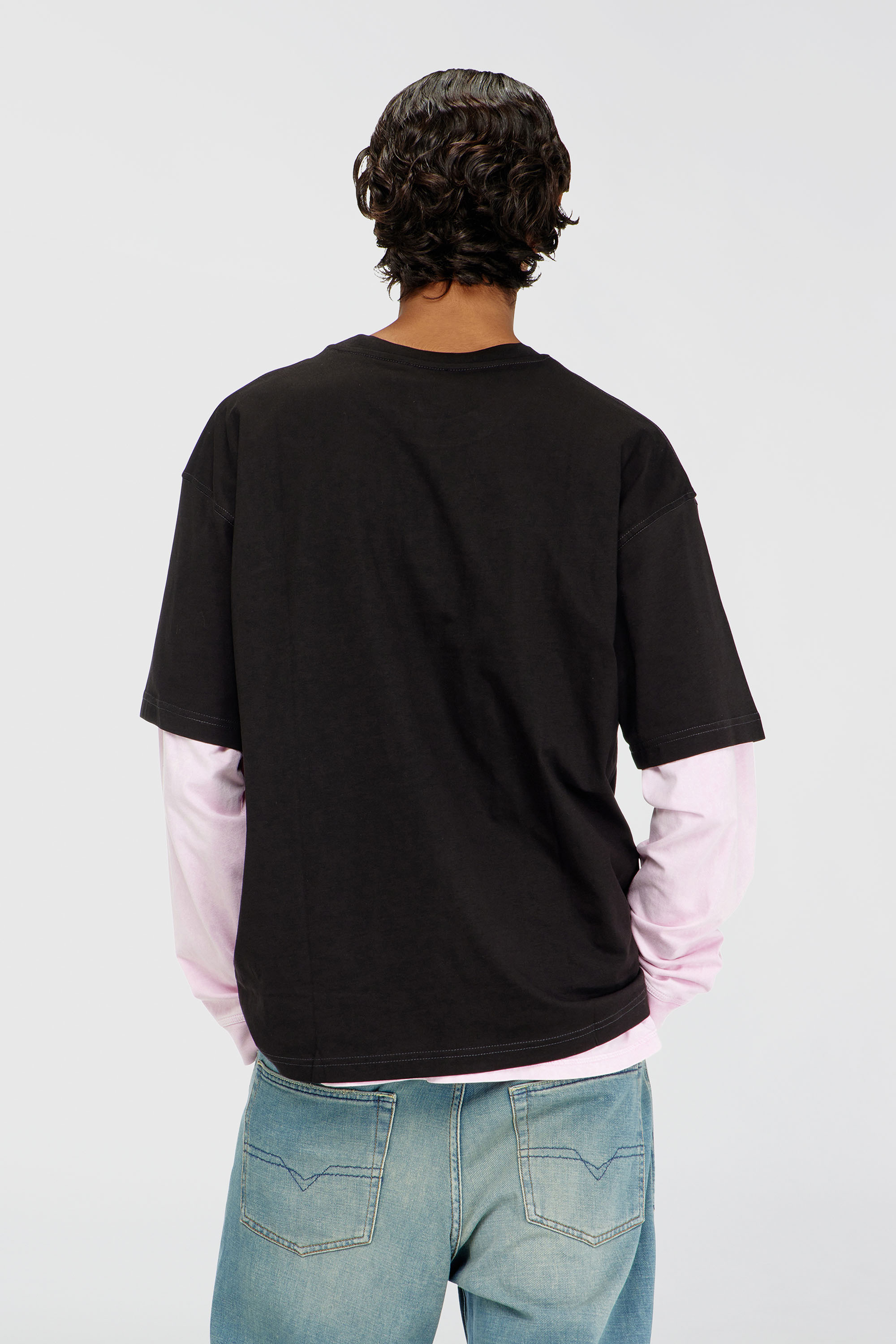 Diesel - T-BOXT-AA1, Male's Tシャツ in ホワイト/ブラック - 4