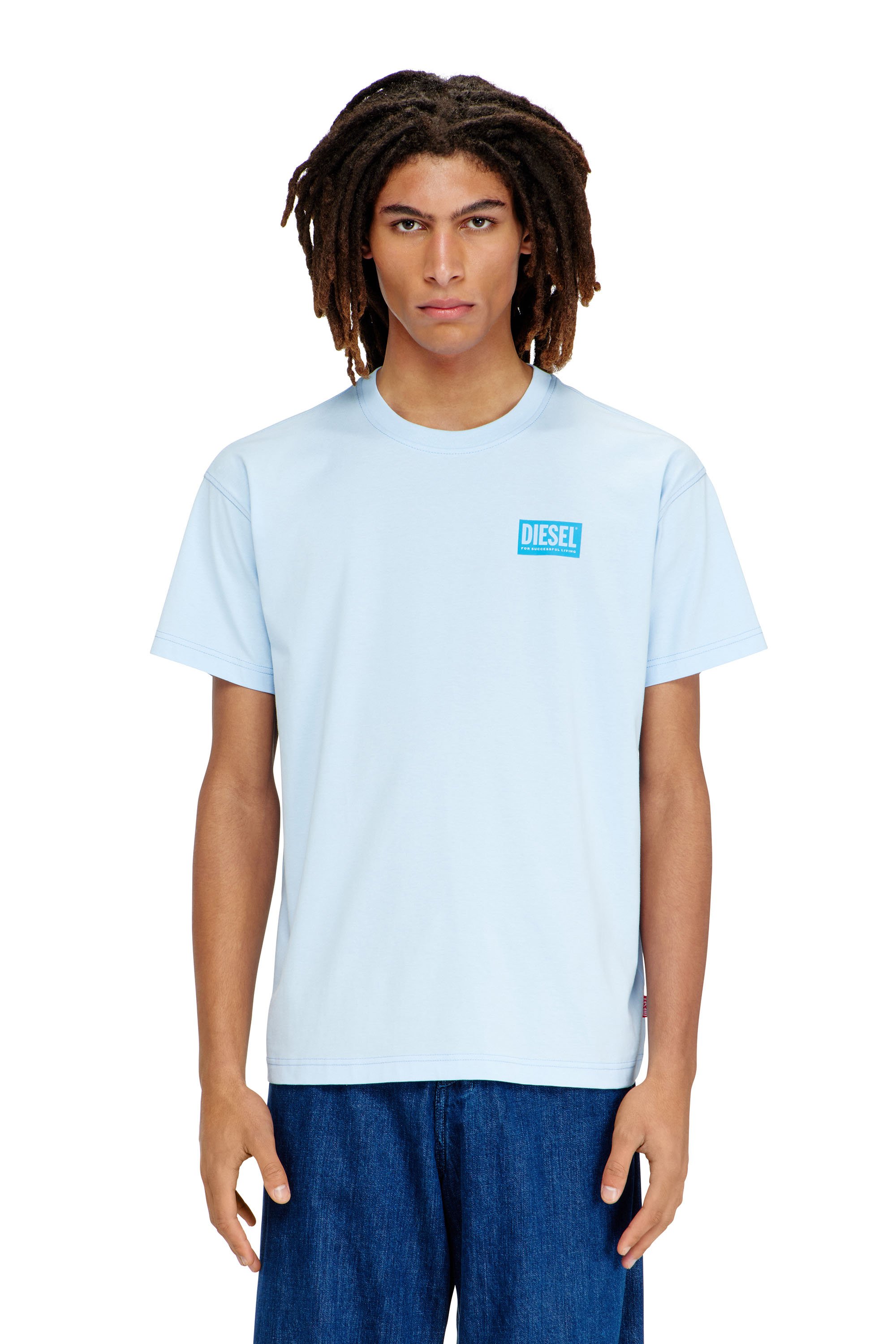 Diesel - T-NORM-V13, Male's T-shirt with plastisol print in アジュール - 1