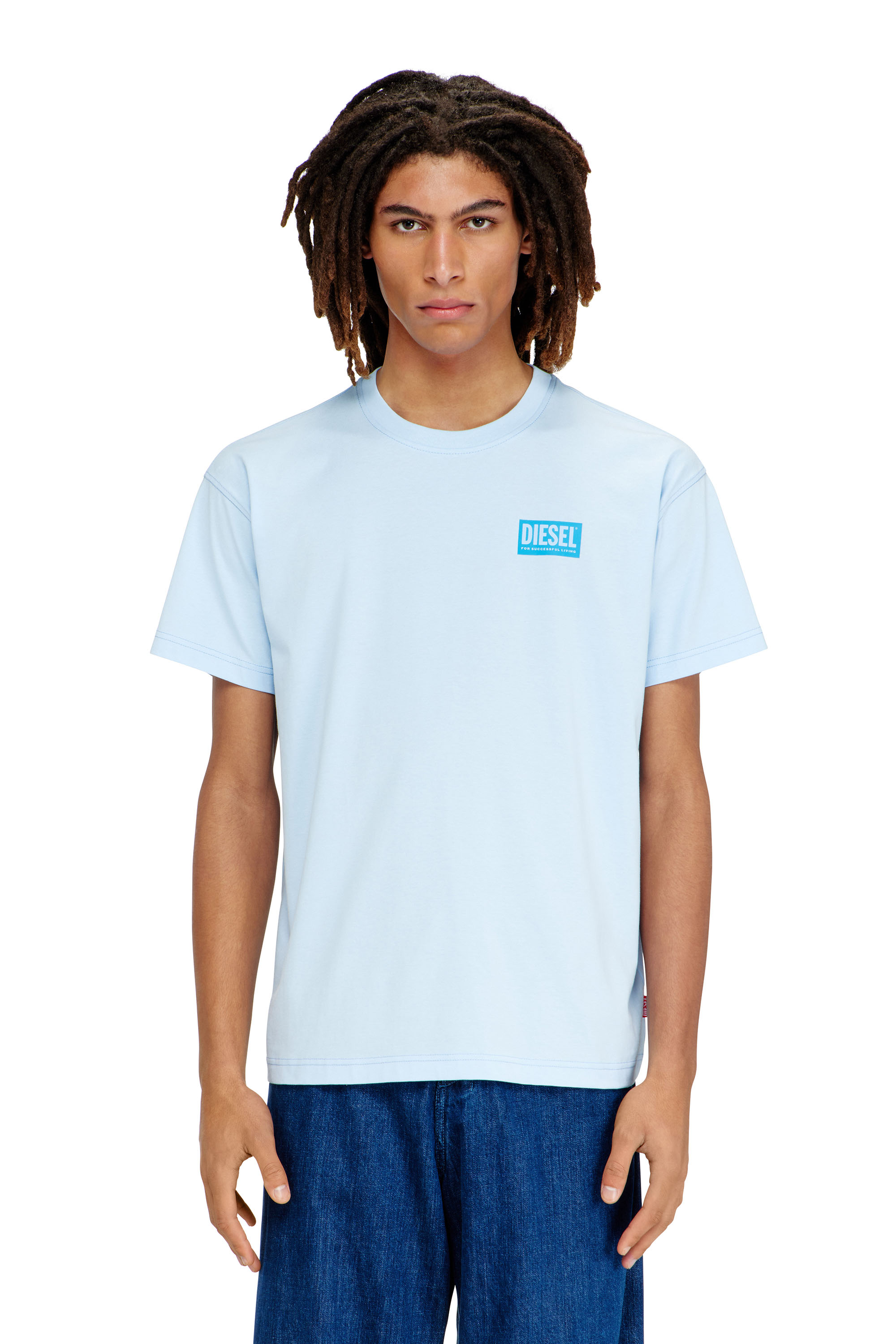 Diesel - T-NORM-V13, Male's T-shirt with plastisol print in アジュール - 3