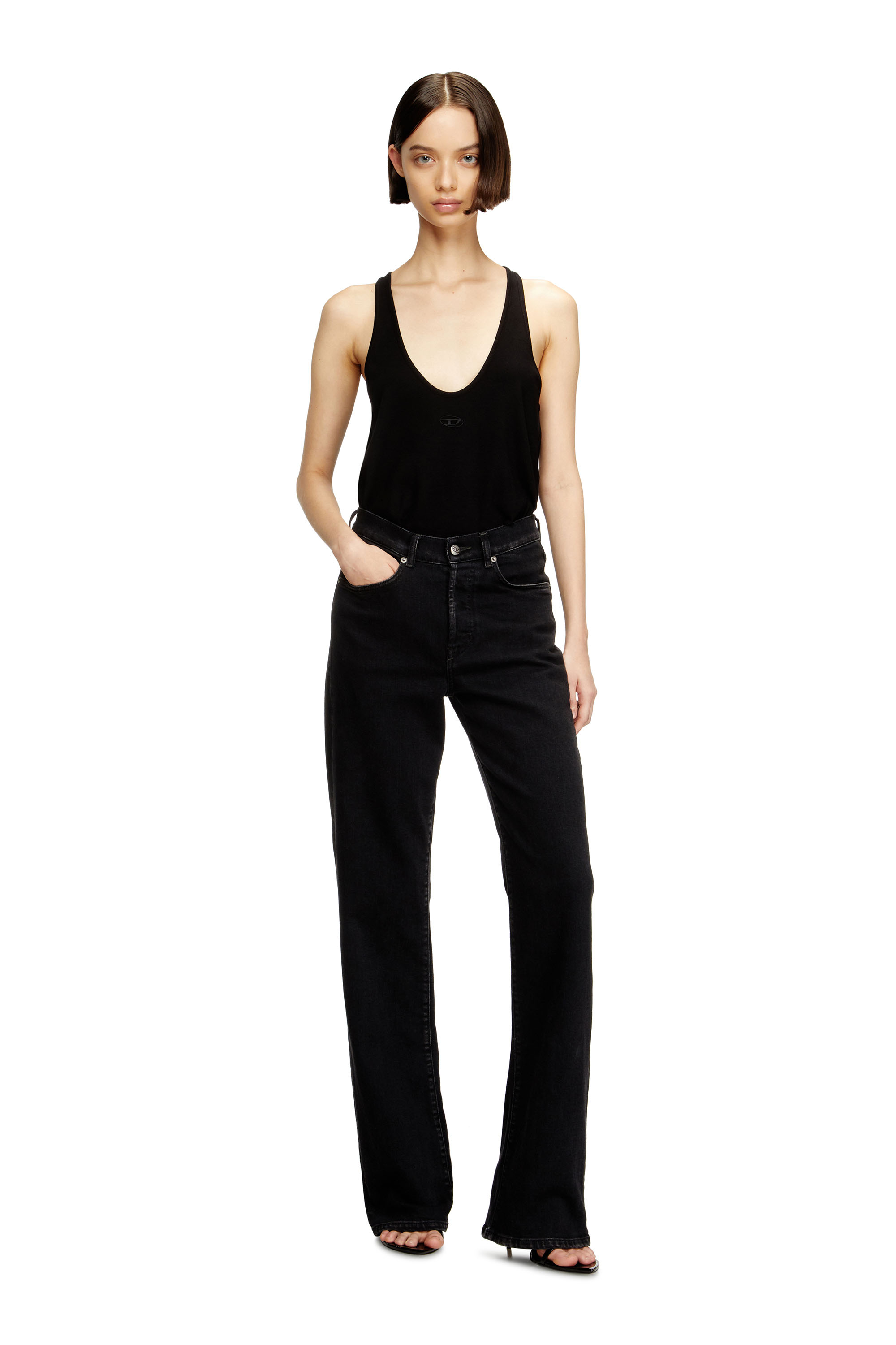 Diesel - Female's Regular Jeans 1971 D-Sent 09N89, ブラック/ダークグレー - 2