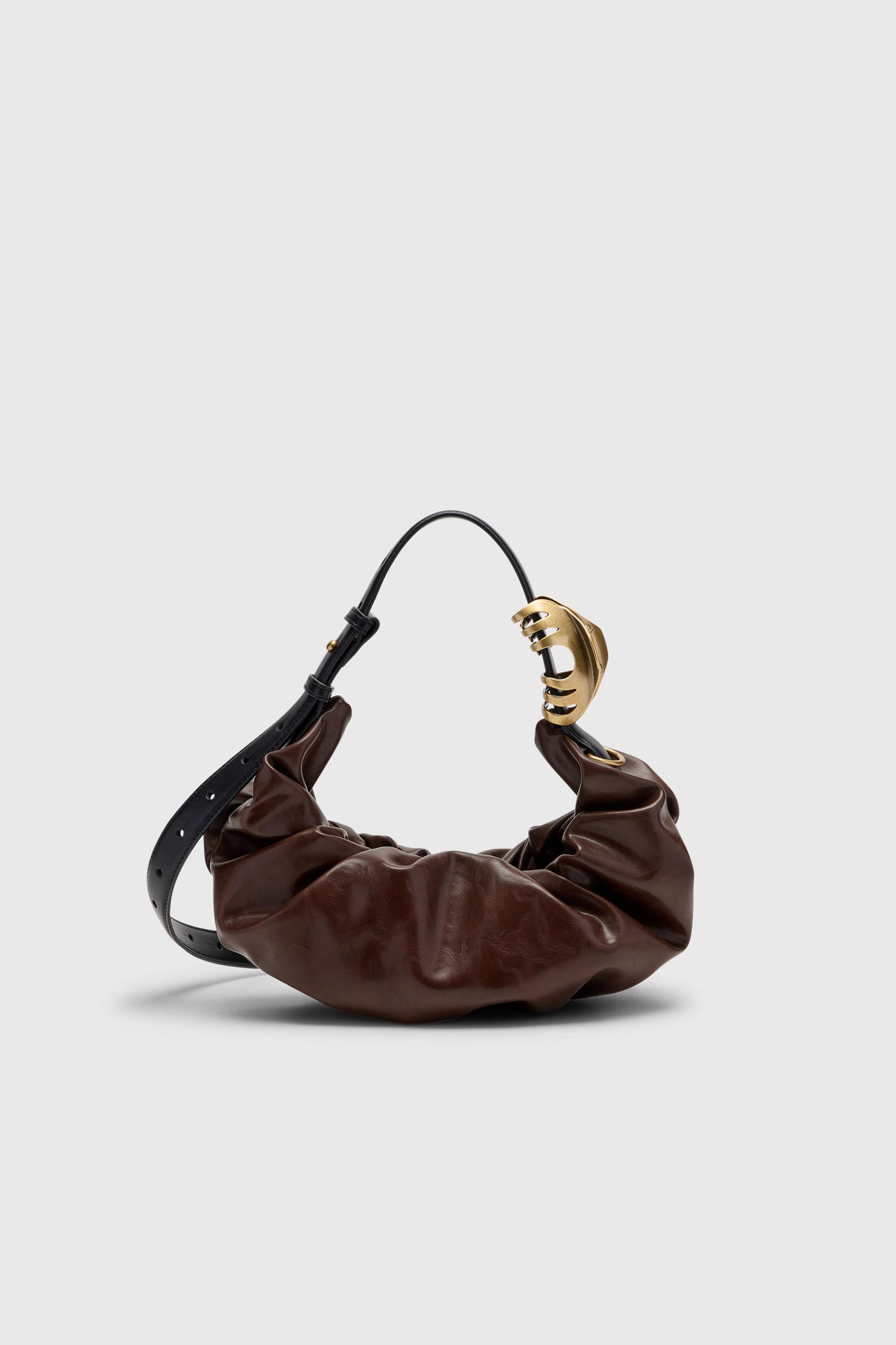 Diesel - GRAB-D HOBO S, Female's ホーボーバッグ S in ダークブラウン - 3