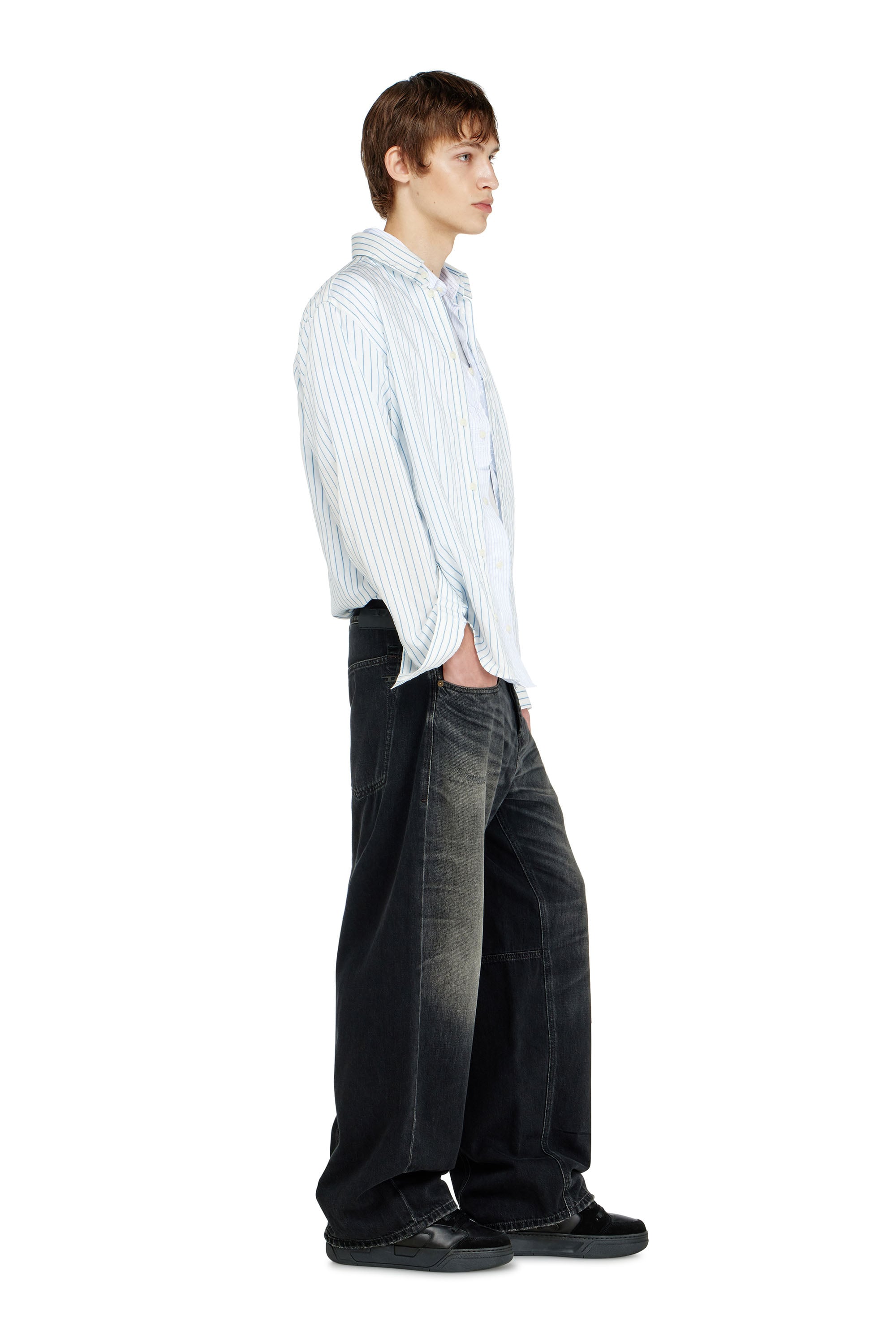 Diesel - Unisex's Relaxed Jeans 1997 D-Enim-M 09P65, ブラック/ダークグレー - 2