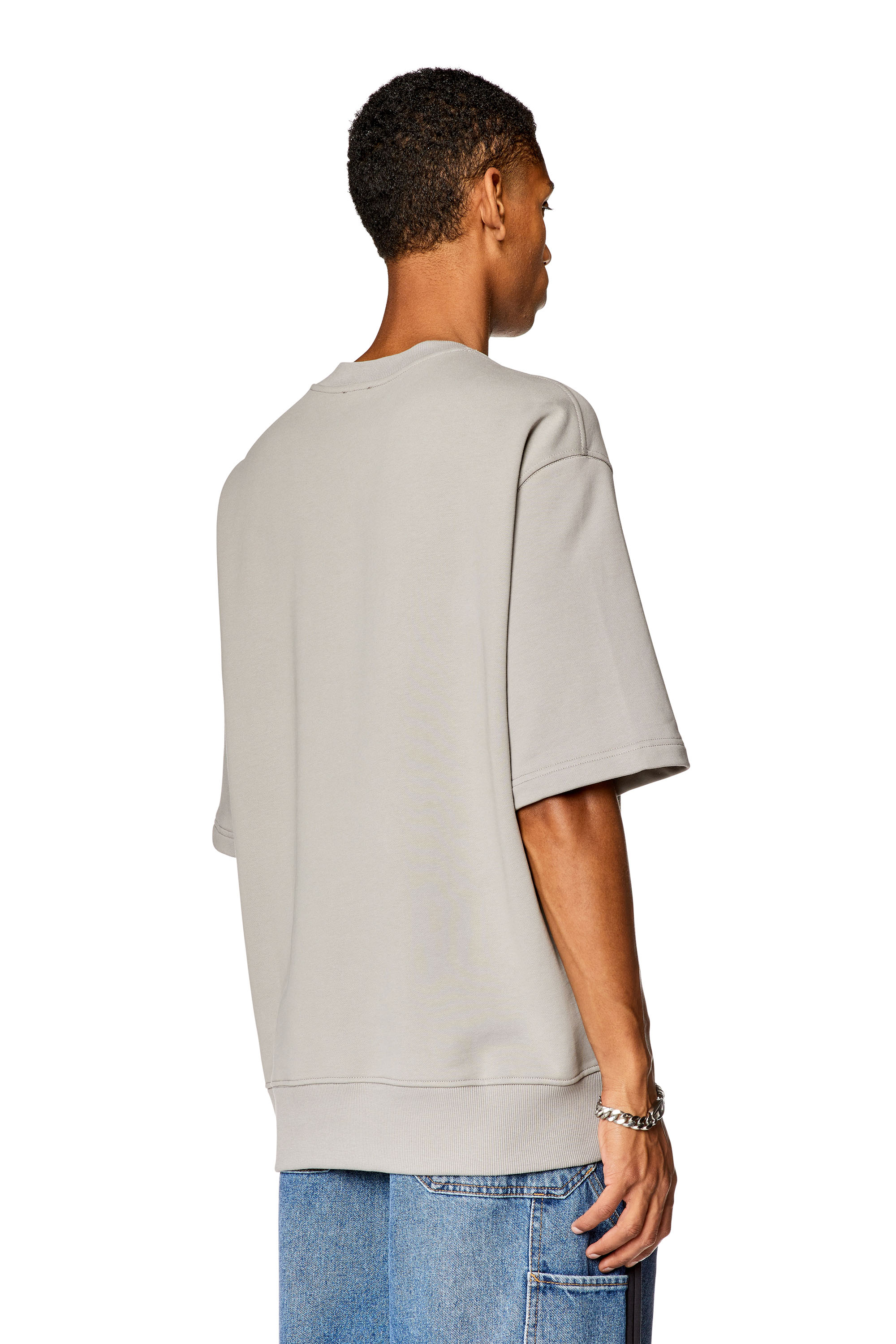 Diesel - S-COOLING-L1, Male's スウェットプルオーバー半そで in ライトグレー - 4