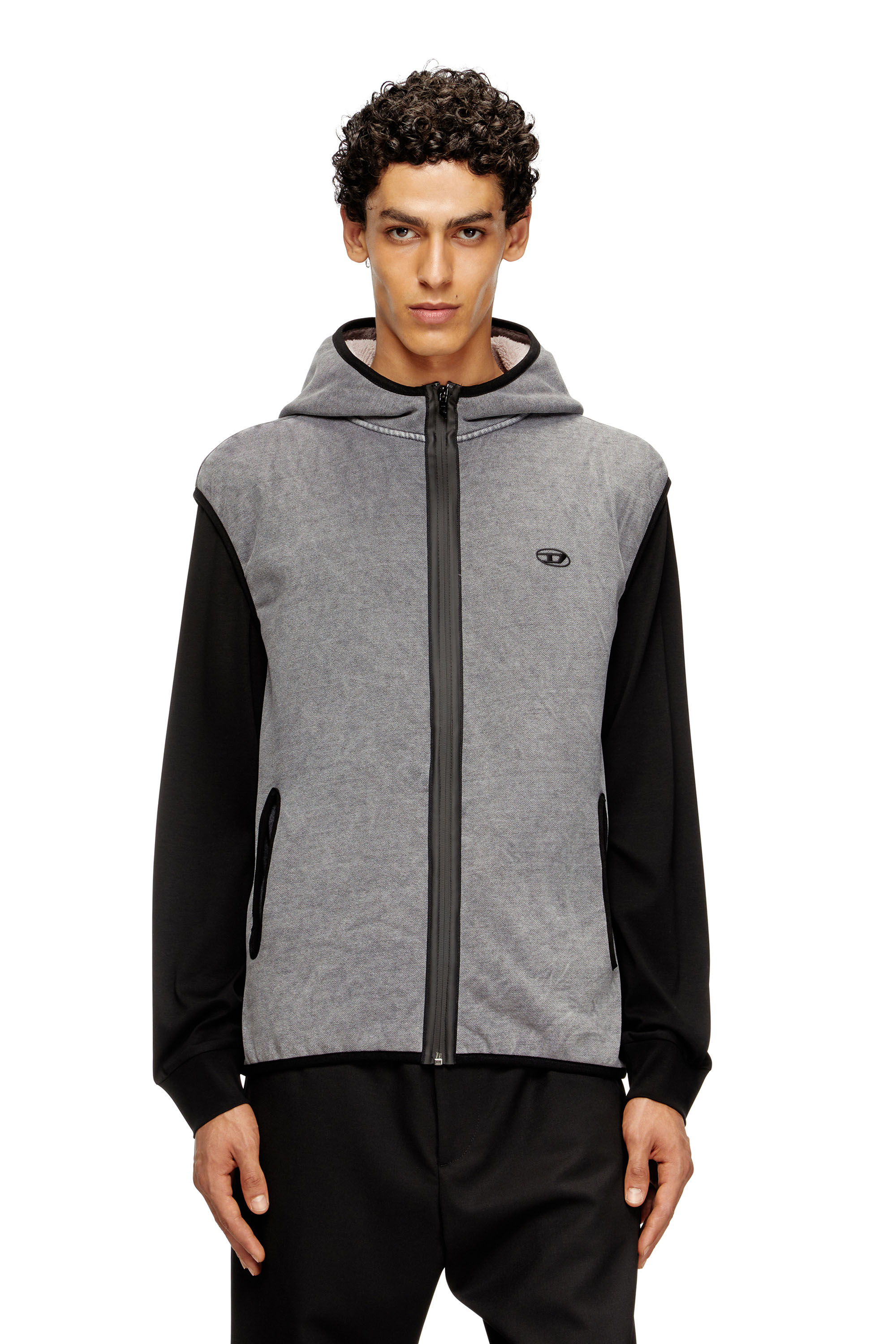 Diesel - S-HAKY-NEW, Male's スリーブレスジャケット in ダークグレー - 1