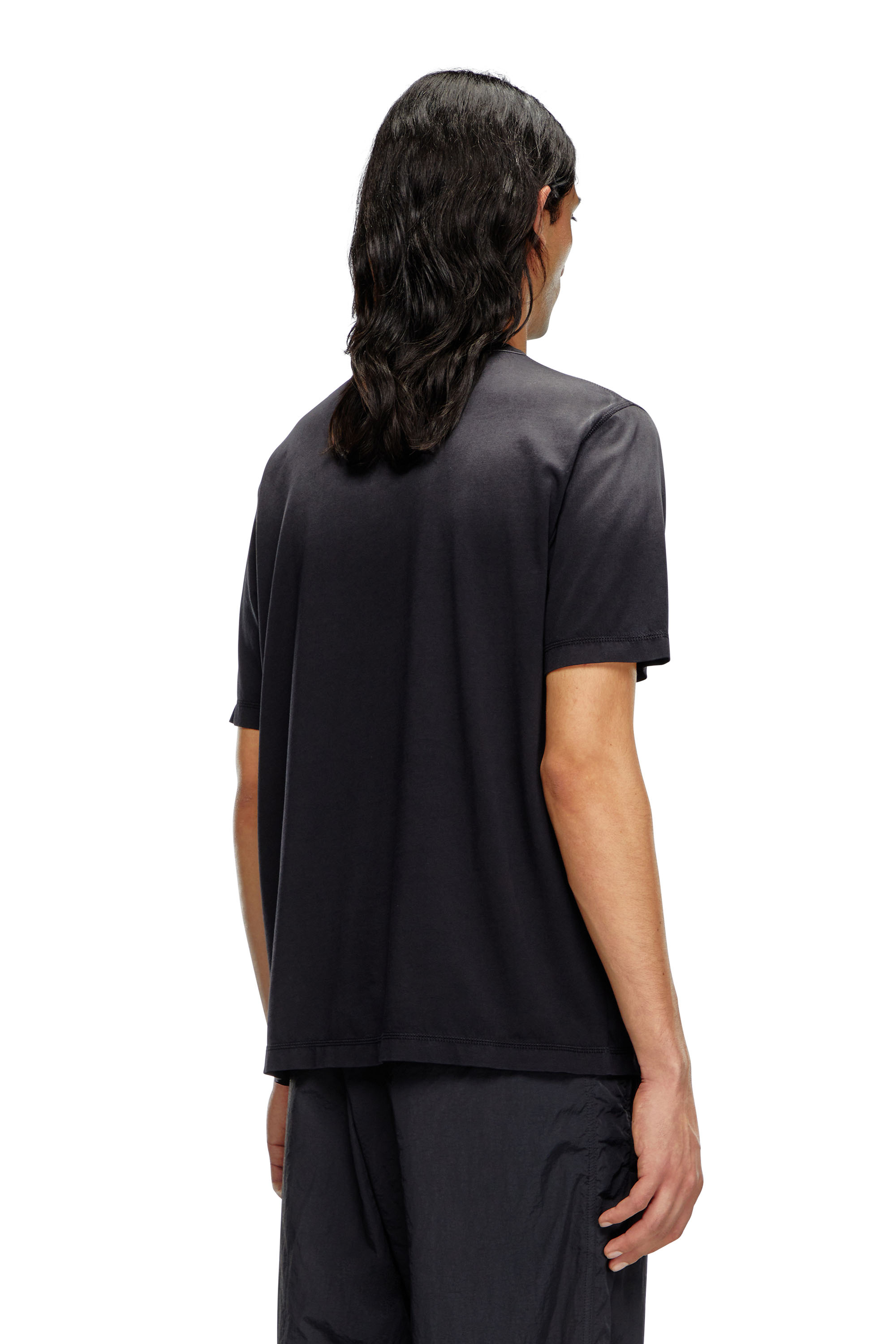 Diesel - T-ADJUST-K4, Male's T-shirt with sun-faded treatment in ブラック - 4
