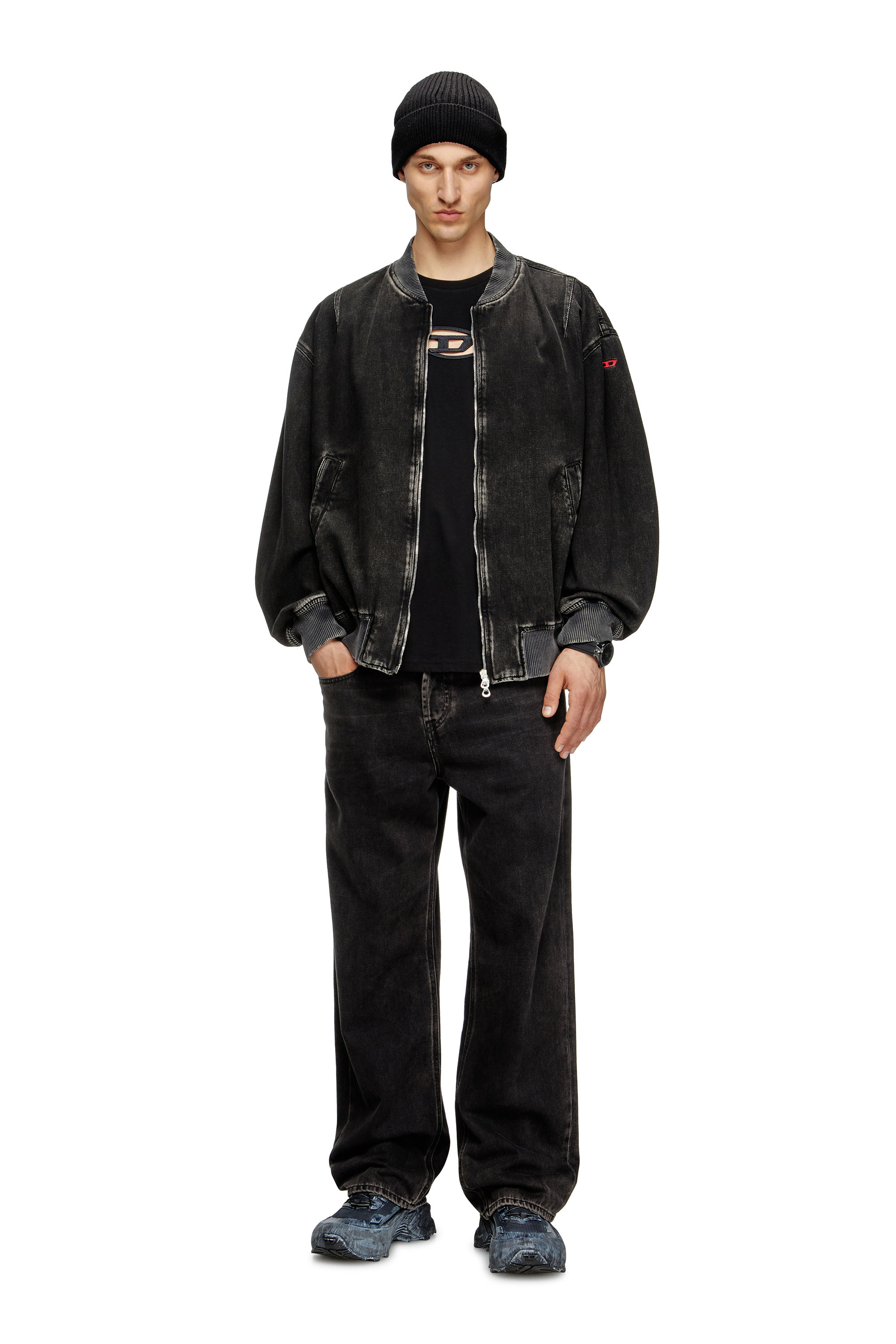 Diesel - T-BOXT-OD, Unisex's T-shirt with embroidered Oval D in ブラック - 2