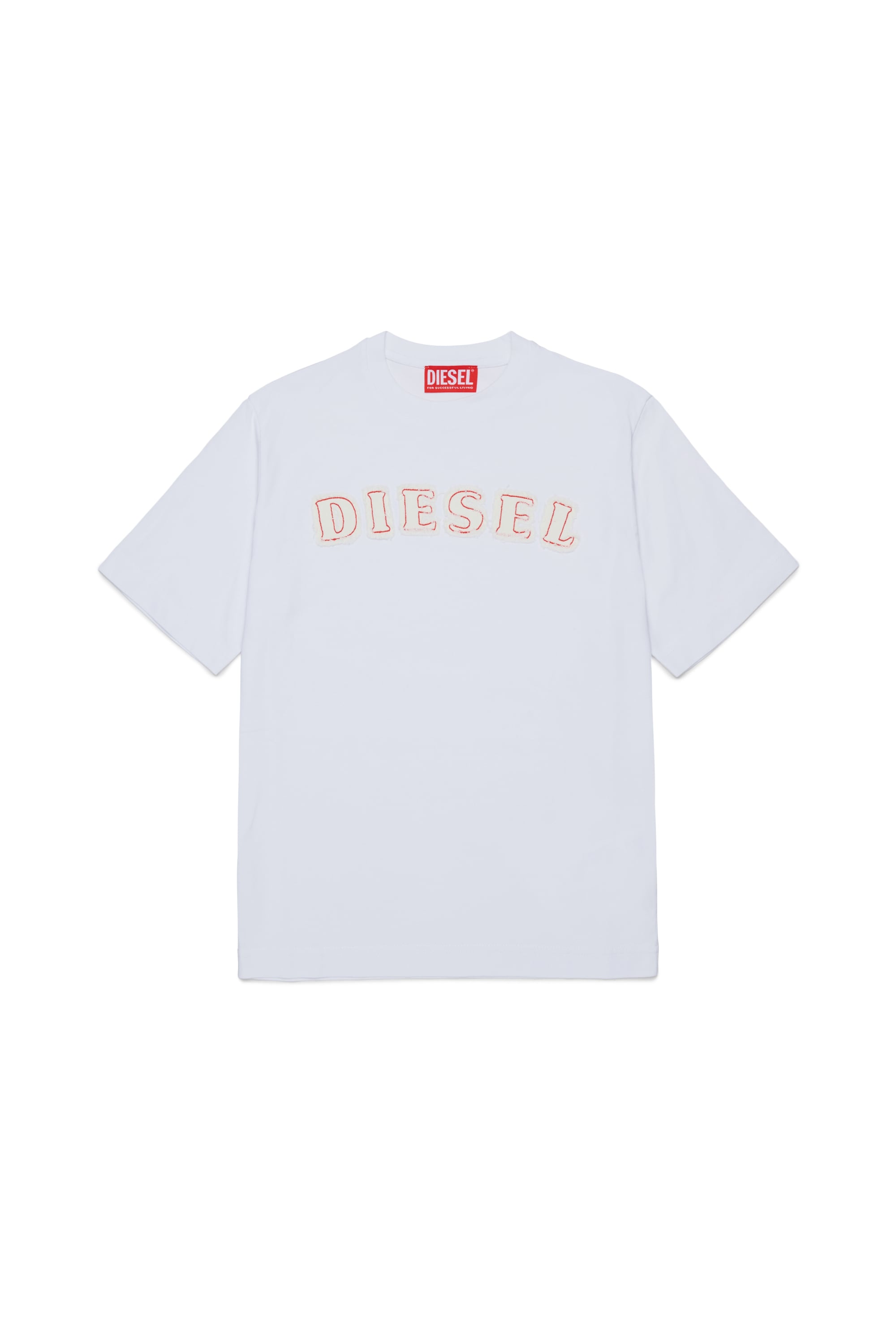 Diesel - TJEANS OVER, Male's Tシャツ in ホワイト - 1