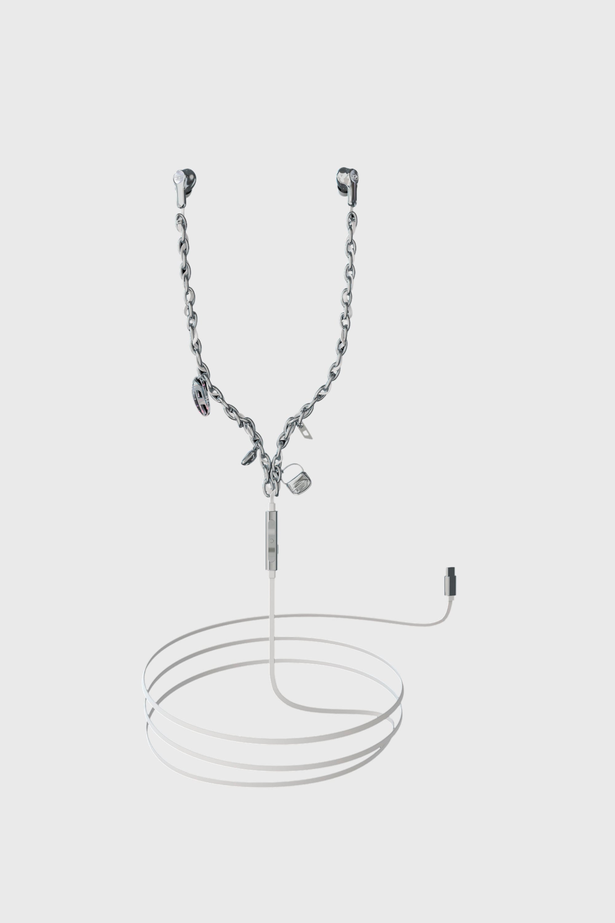 Diesel - 60458  WIRED EARBUDS WIRED EARBUDS, Unisex's UNIVERSAL in シルバー - 1