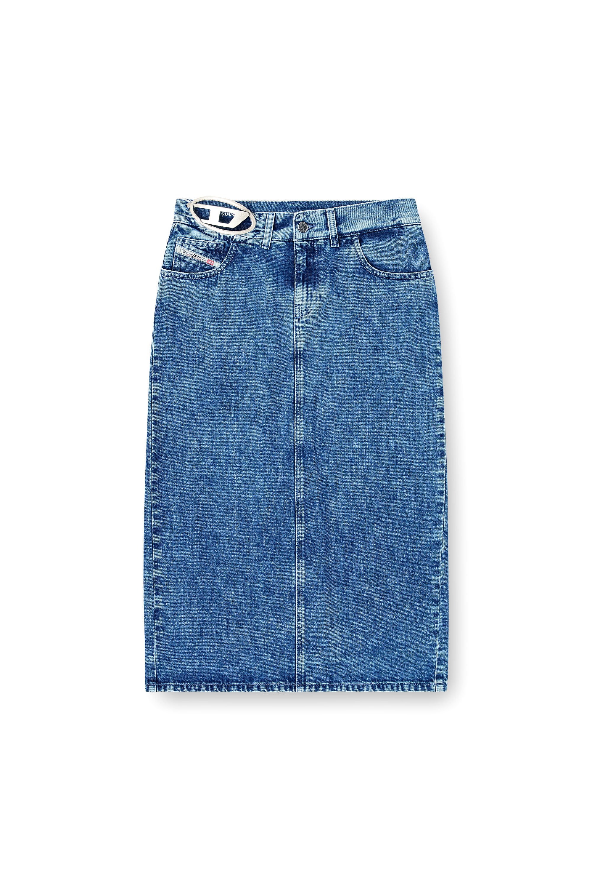 Diesel - DE-SKYE-S1, Female's デニムスカート in ブルー - 3