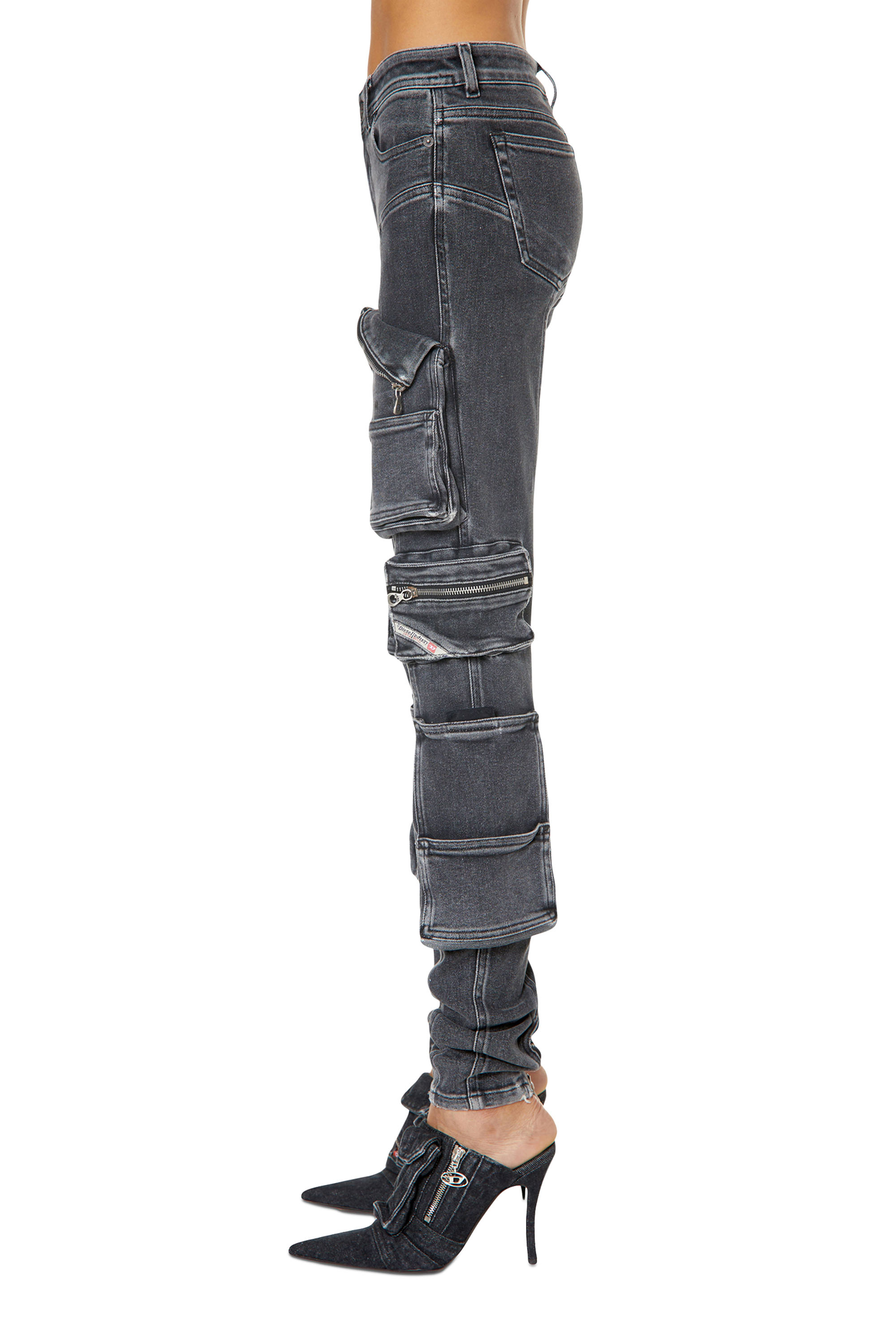 Diesel - Super skinny Jeans 1984 Slandy-High 09F27, ブラック/ダークグレー - Image 4