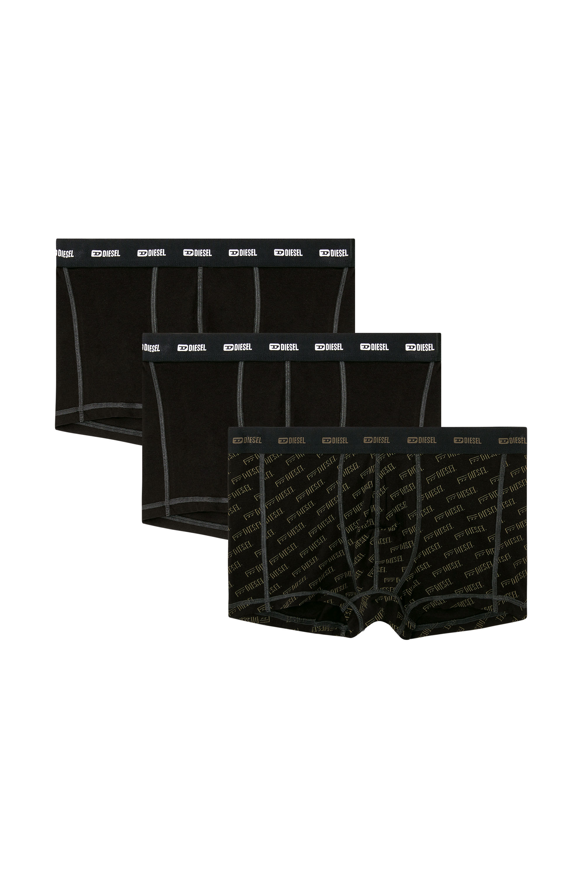 Diesel - DAMIEN-UTLT-3PACK, Male's ボクサーパンツ 3枚パック in ブラック/ブラウン - 2