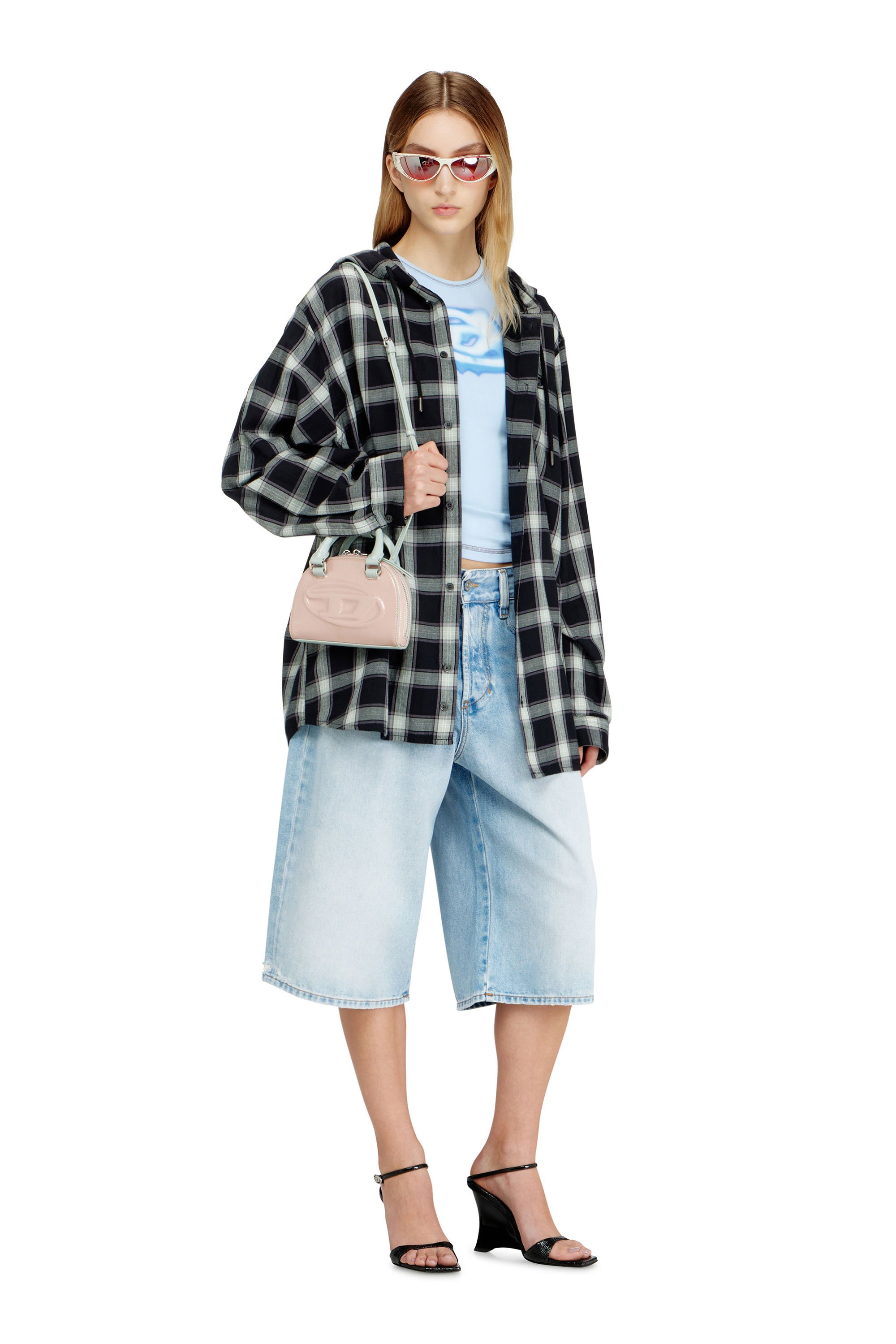 Diesel - 1DR DOME CROSSBODY XS, Female's クロスボディバッグ XS in ピンク / ホワイト - 1