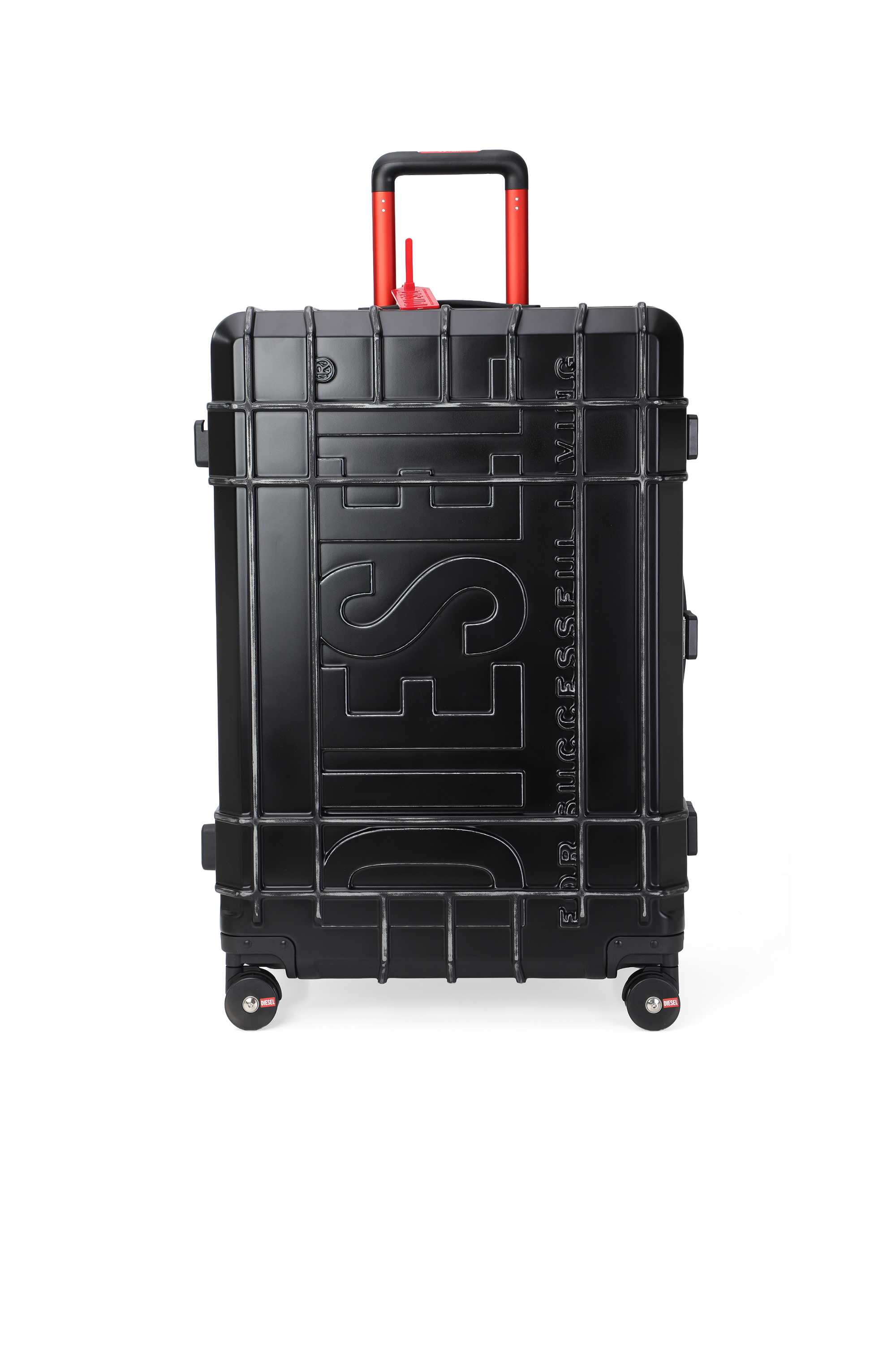 Diesel - DIESEL PC STRONG IMAGE TROLLEY- DSL003, Unisex's Rugged carry‑on suitcase 28" in ブラック - 1