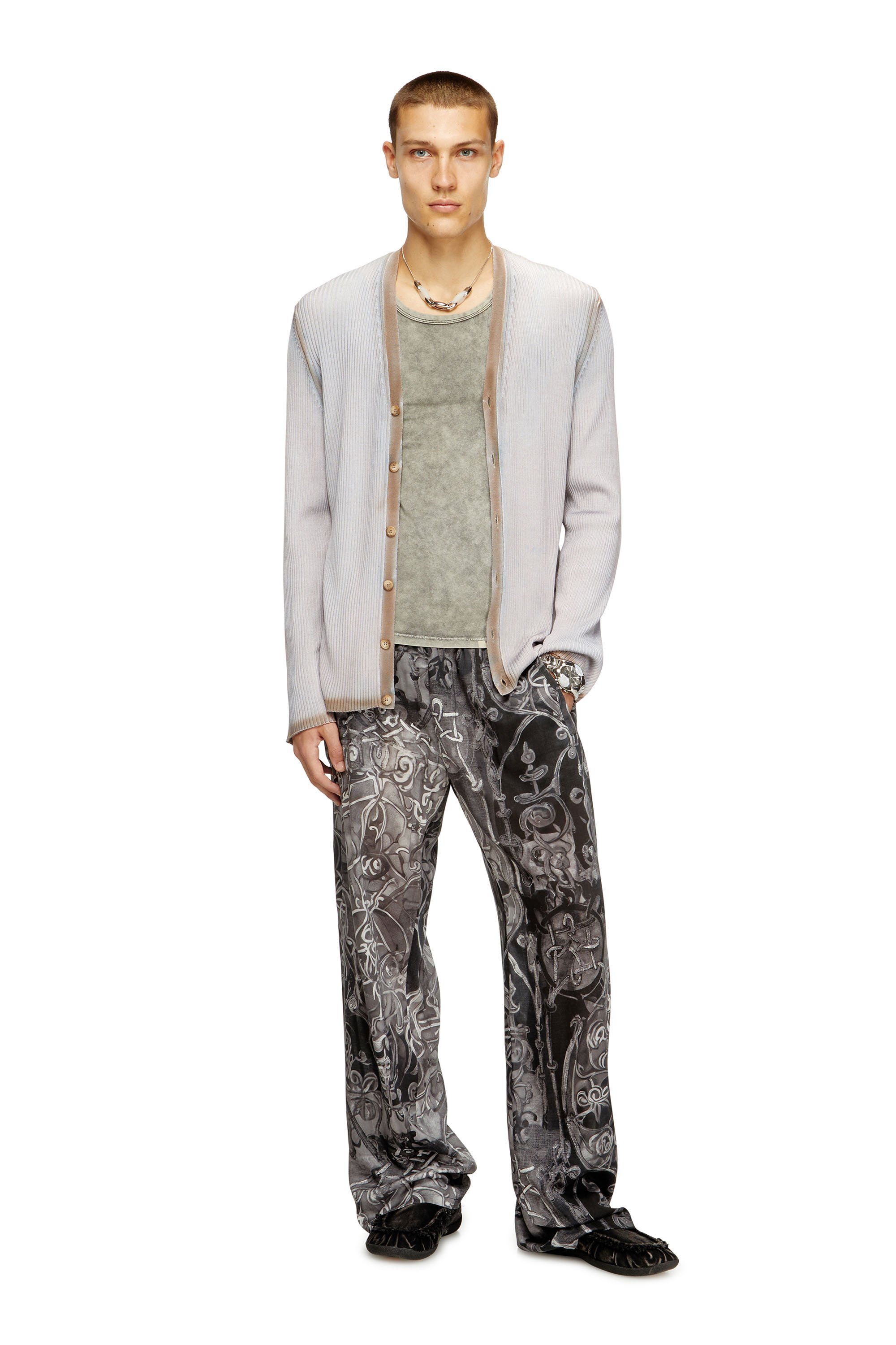 Diesel - K-VILMO, Male's Dégradé cardigan in グレー/ブラウン - 2