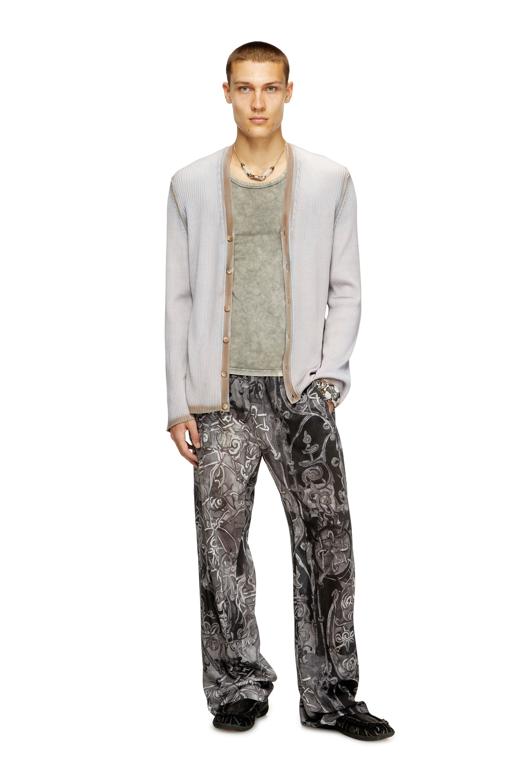 Diesel - K-VILMO, Male's カーディガン in グレー/ブラウン - 1