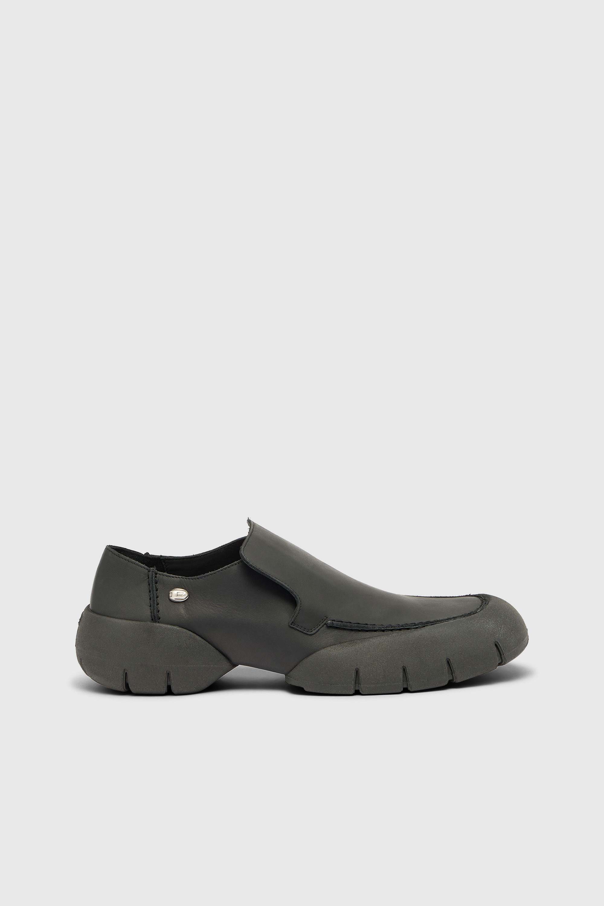 Diesel - D-MATHIEU SC, Male's D-Mathieu-Brushed leather loafer with rubber sole in ブラック - 1