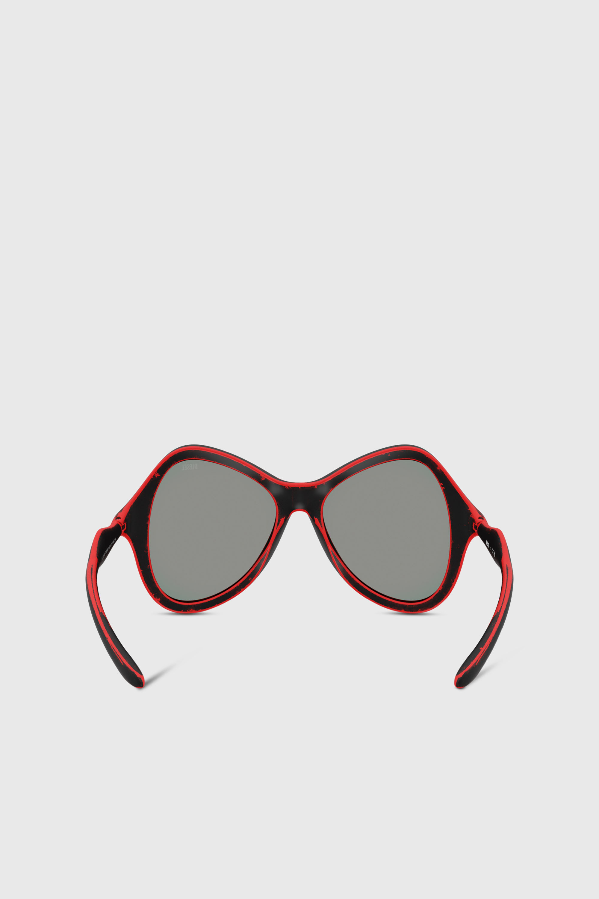 Diesel - 0DL3010U, Unisex's Cat-eye style sunglasses in ブラック/レッド - 3