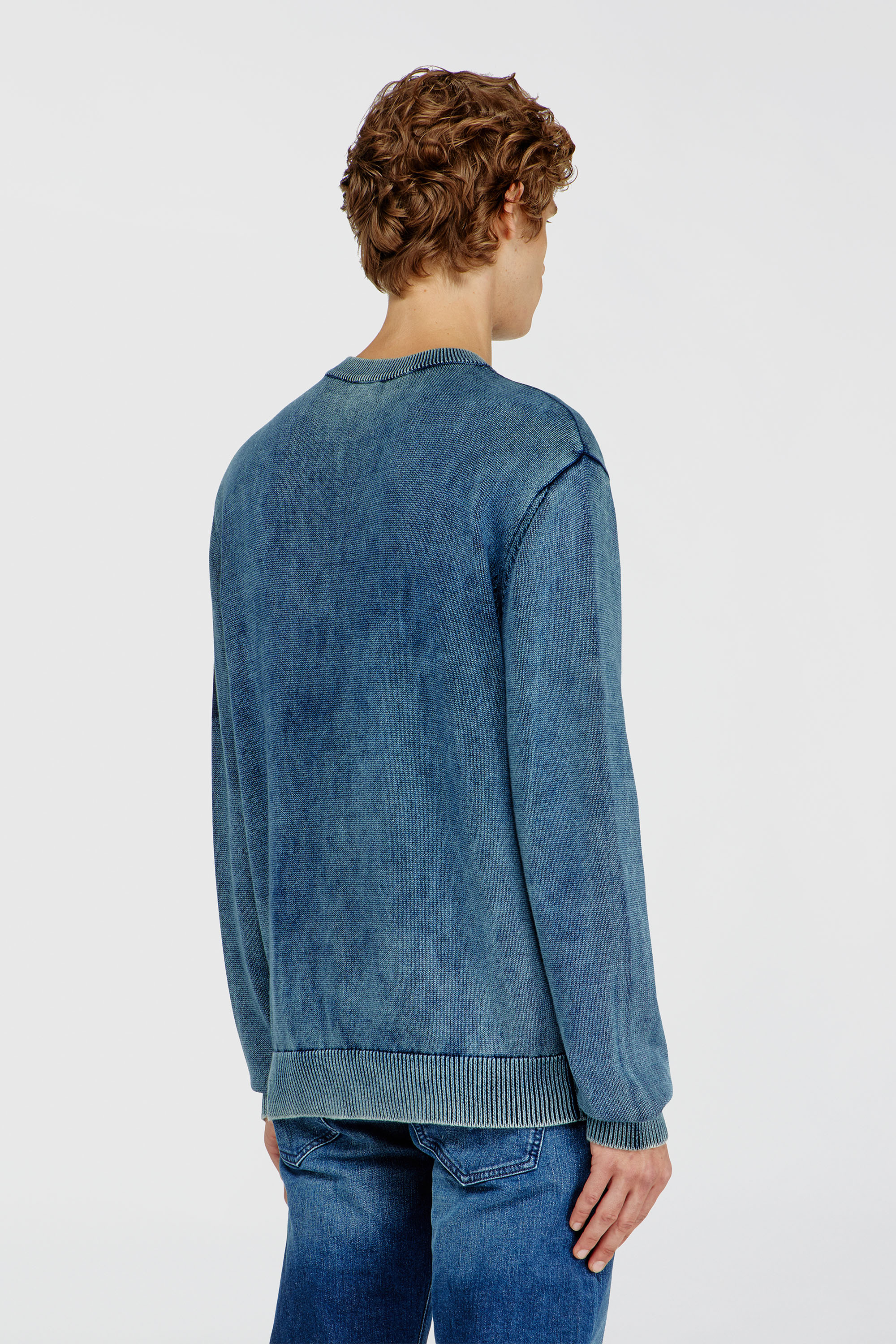 Diesel - K-PERNE, Male's プルオーバーニット in ミディアムブルー - 5