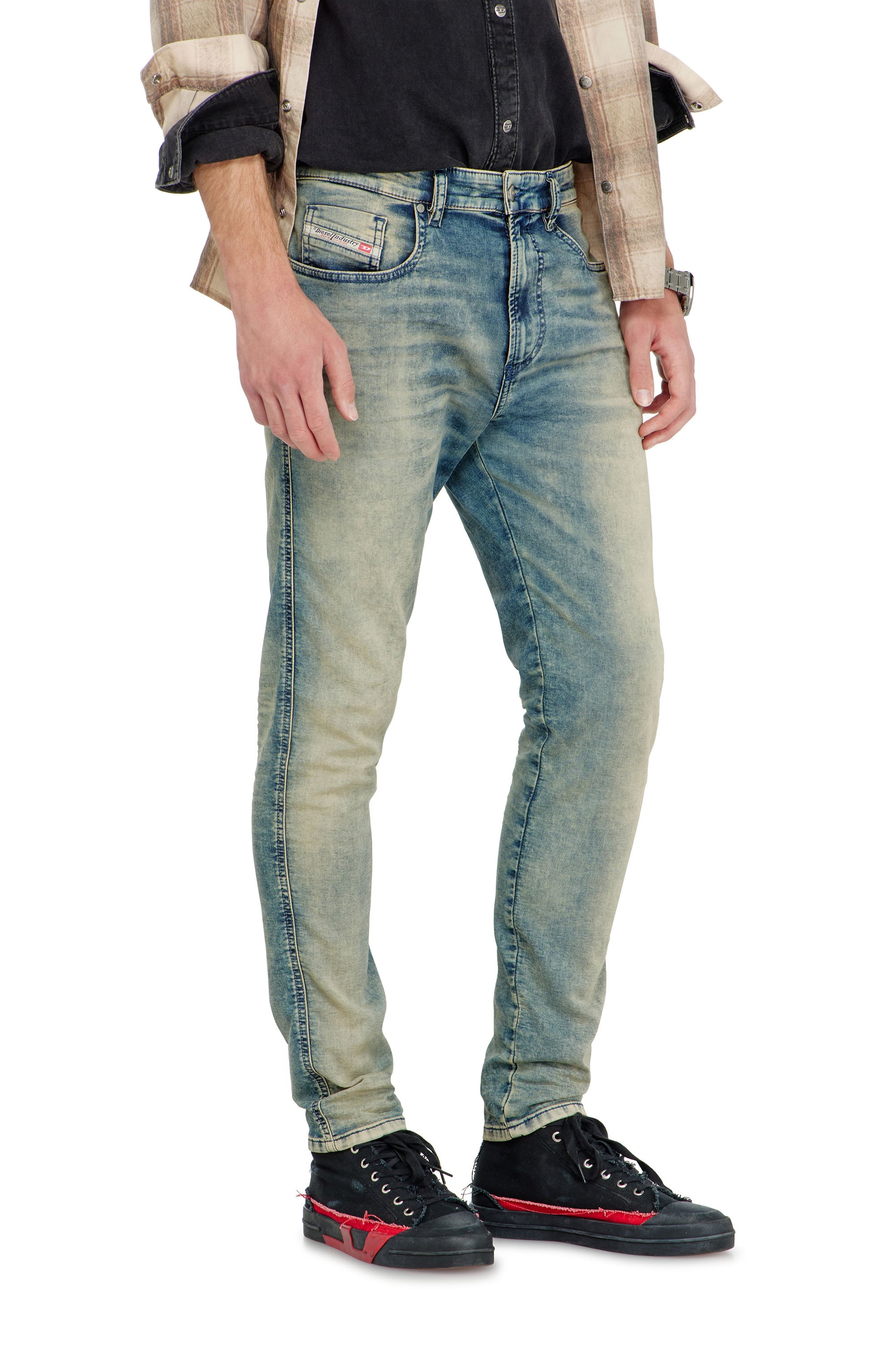 Diesel - Male's Slim 2062 D-Strukt Joggjeans&reg; 09P60, ミディアムブルー - 4
