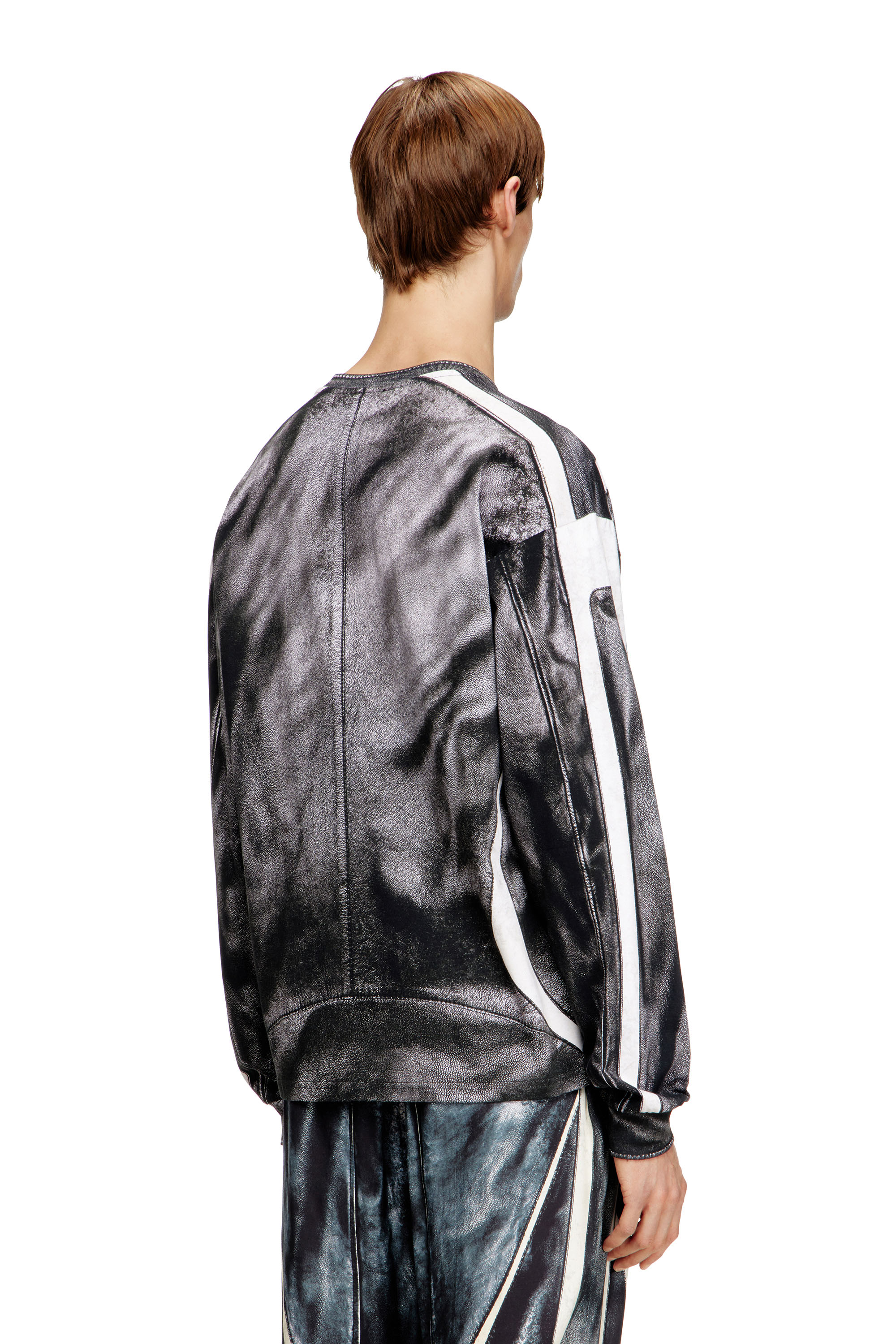 Diesel - T-BOXT-LS-V5, Male's 長袖Tシャツ in ブラック/グレー - 4