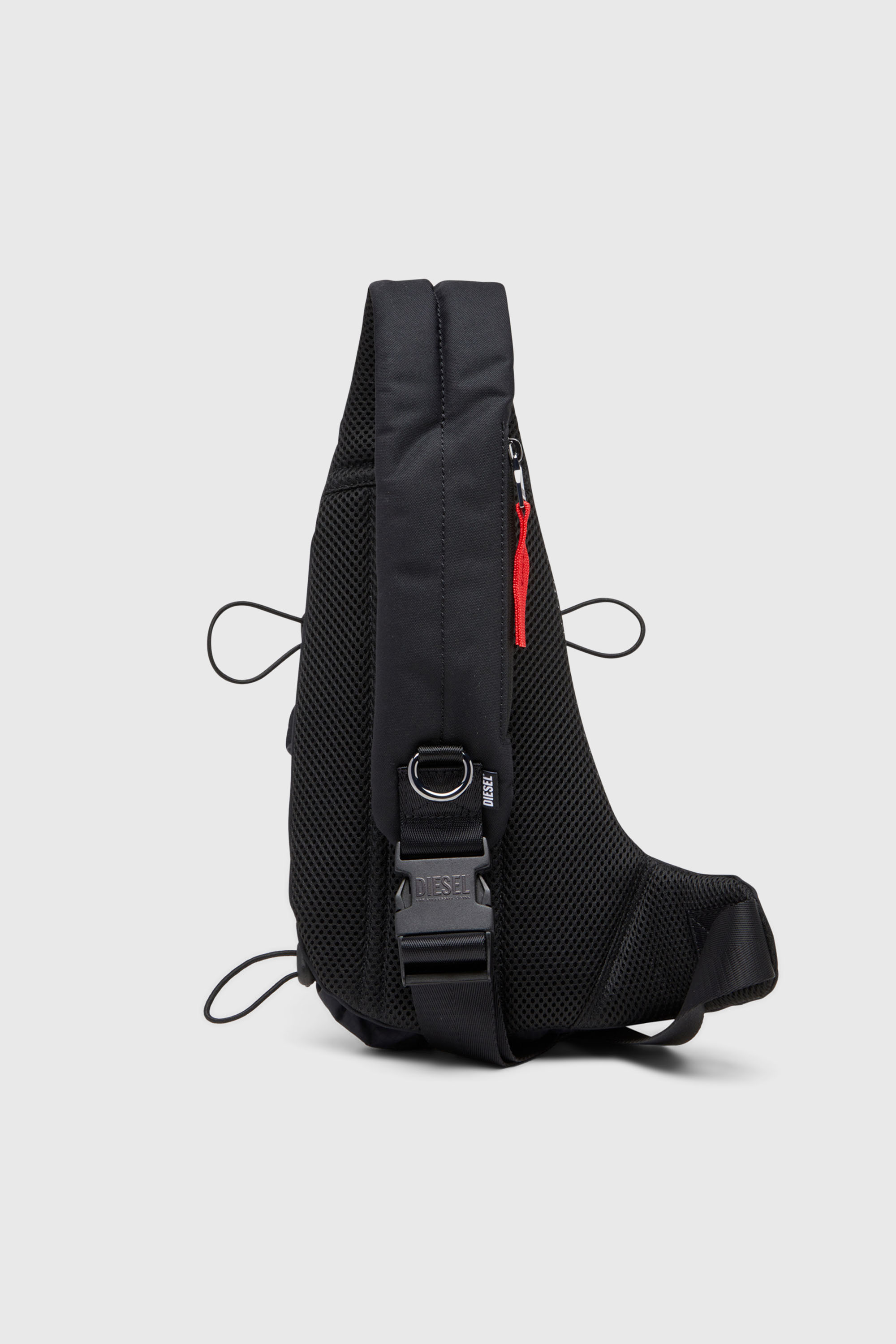 Diesel - ZIP-D CROSSBODY X, Male's Zip-D-Sling bag in check-jacquard shell in ブラック - 2