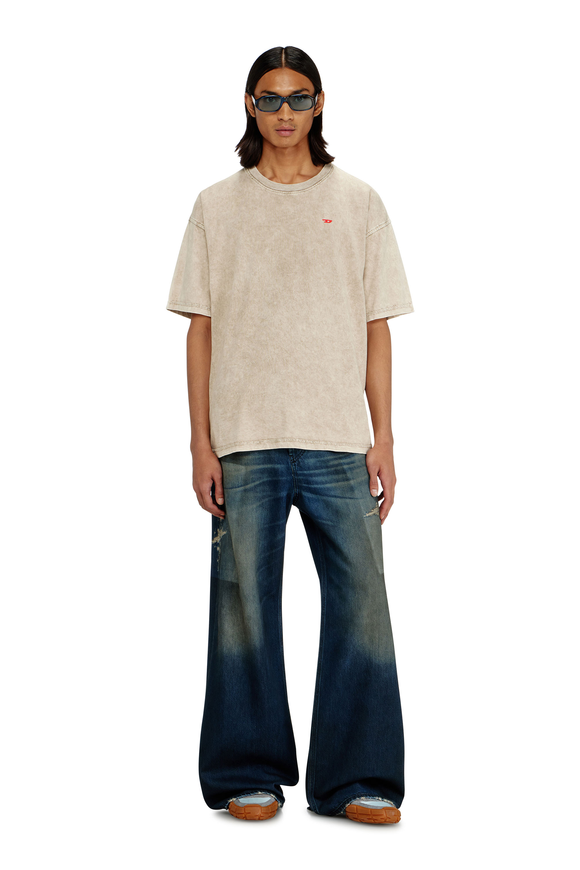 Diesel - T-BOXT-AA14, Male's Tシャツ in ベージュ - 1
