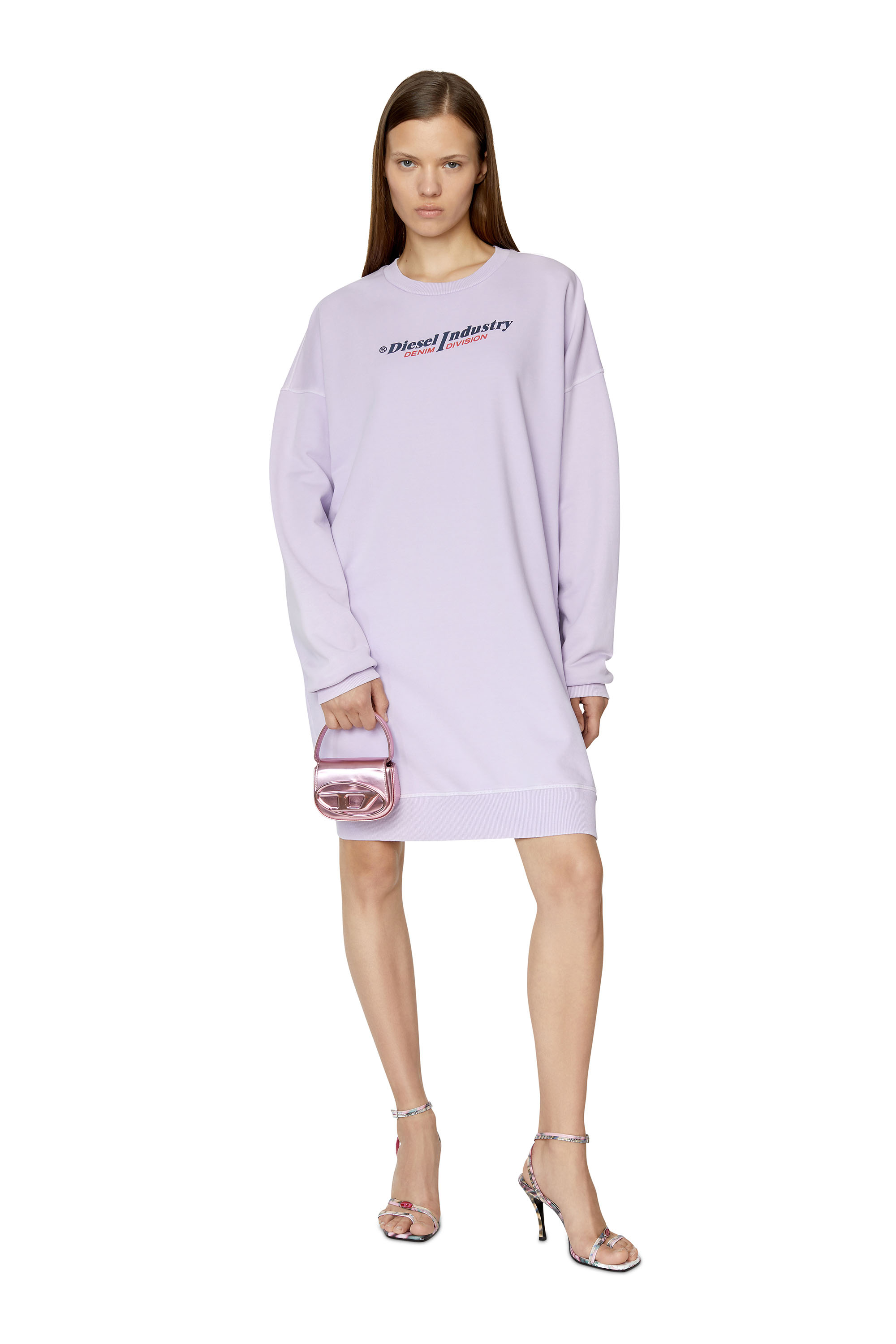 Diesel - 1DR-XS-S, Female's カウレザーショルダーバッグXS in ピンク / ホワイト - 1