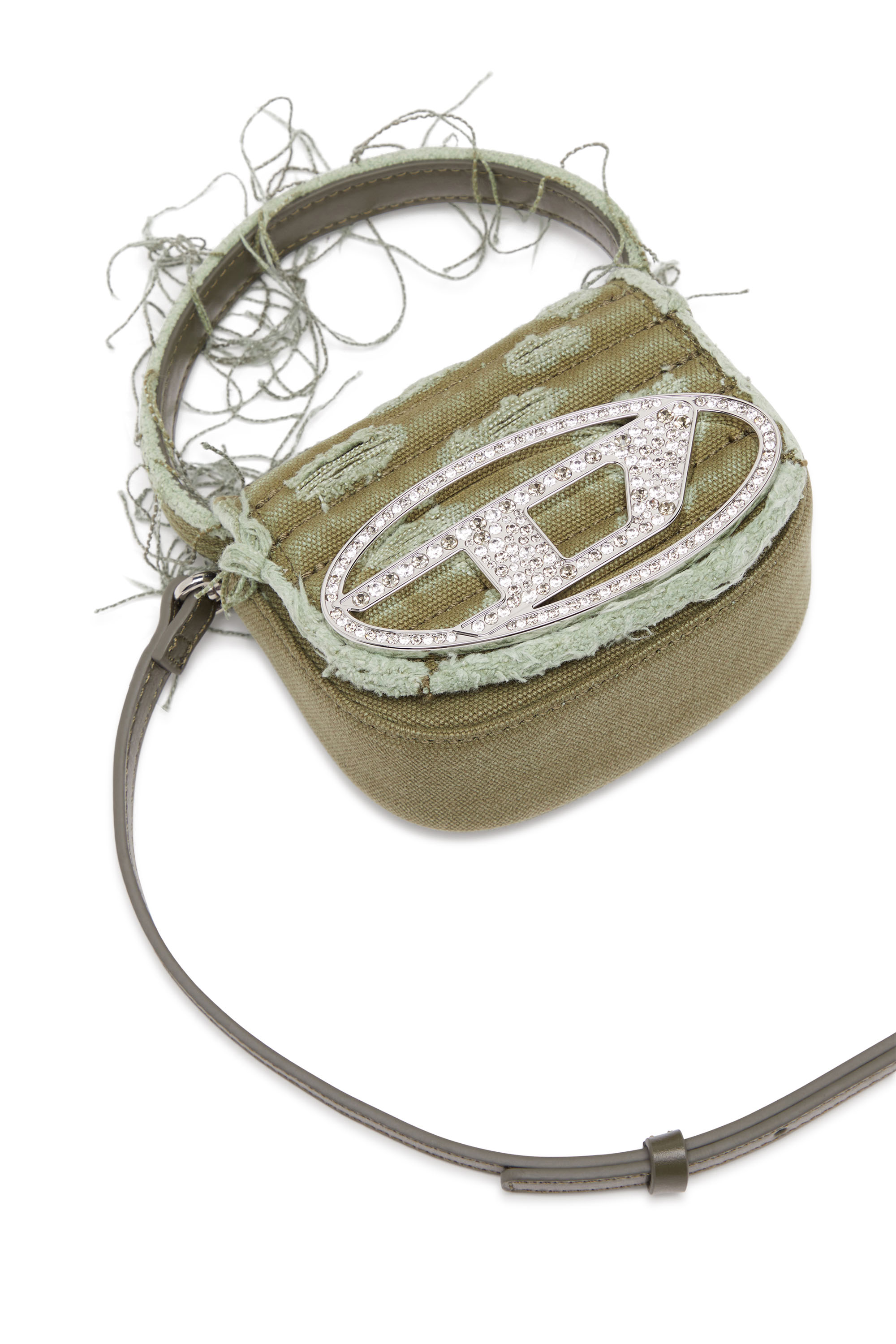 Diesel - 1DR XS, Female's 1DR XS-Iconic mini bag in canvas and leather in ミリタリーグリーン - 5