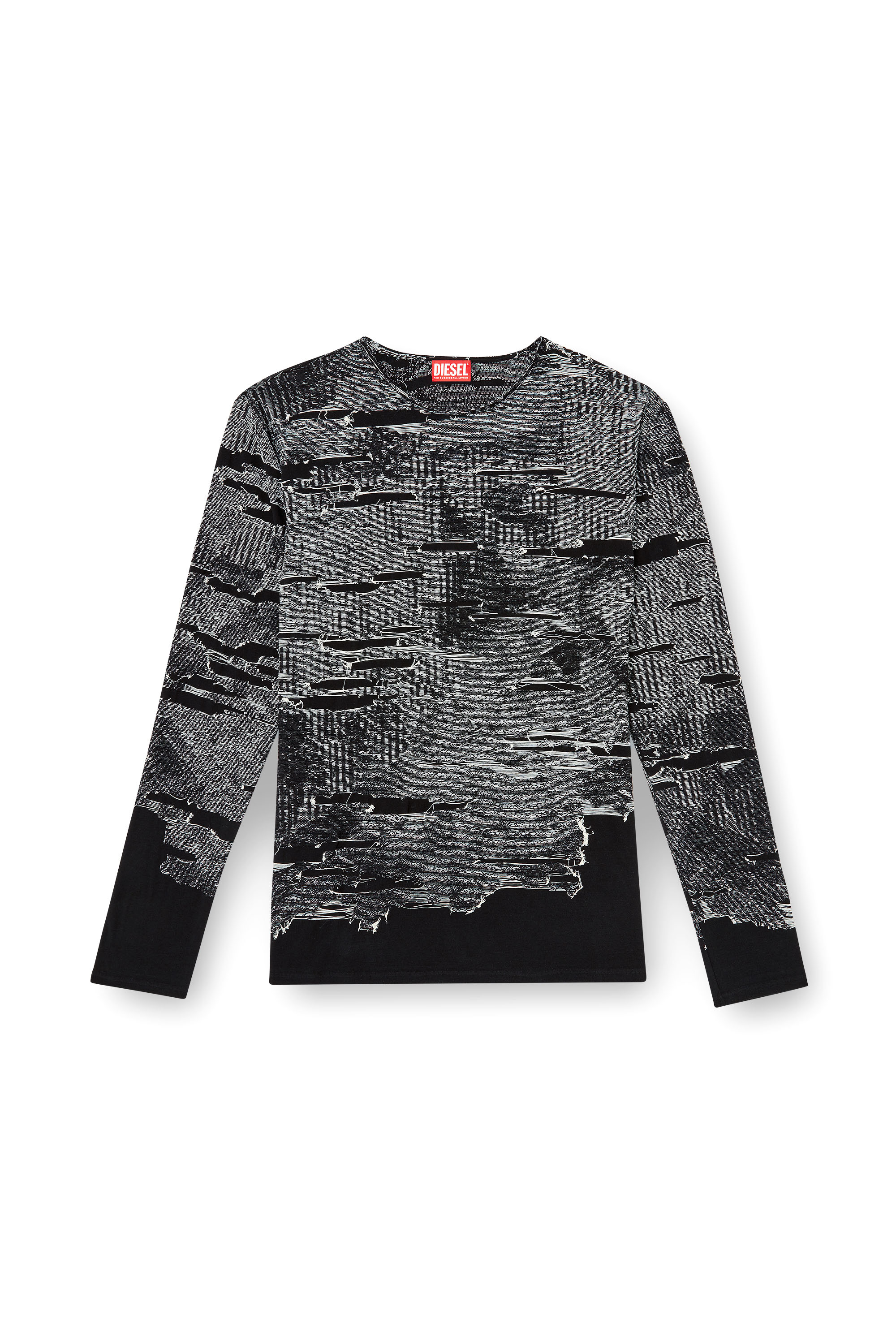 Diesel - K-CADMO, Male's Jumper with engineered distressing in ブラック - 2