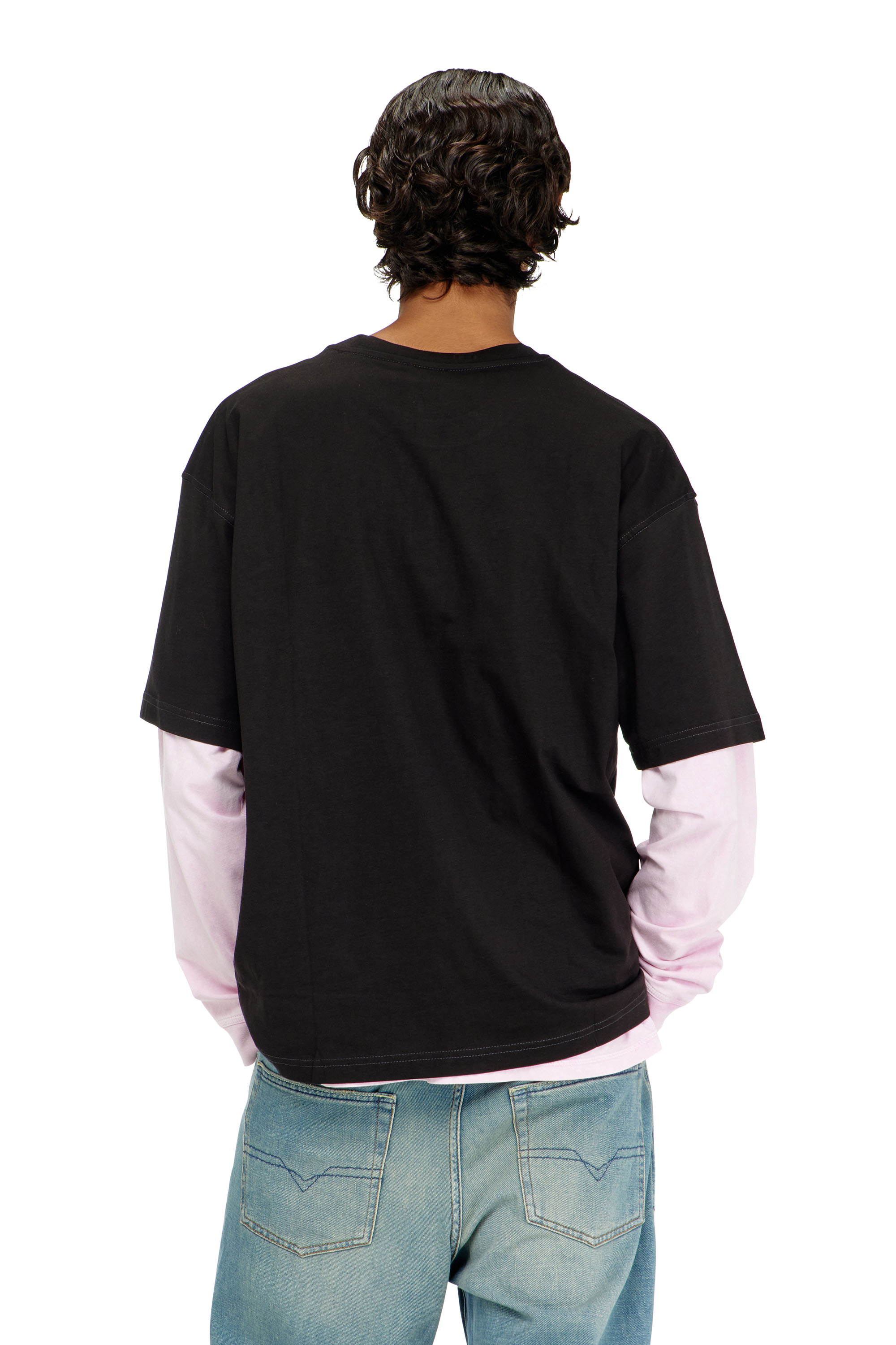 Diesel - T-BOXT-AA1, Male's Tシャツ in ホワイト/ブラック - 4