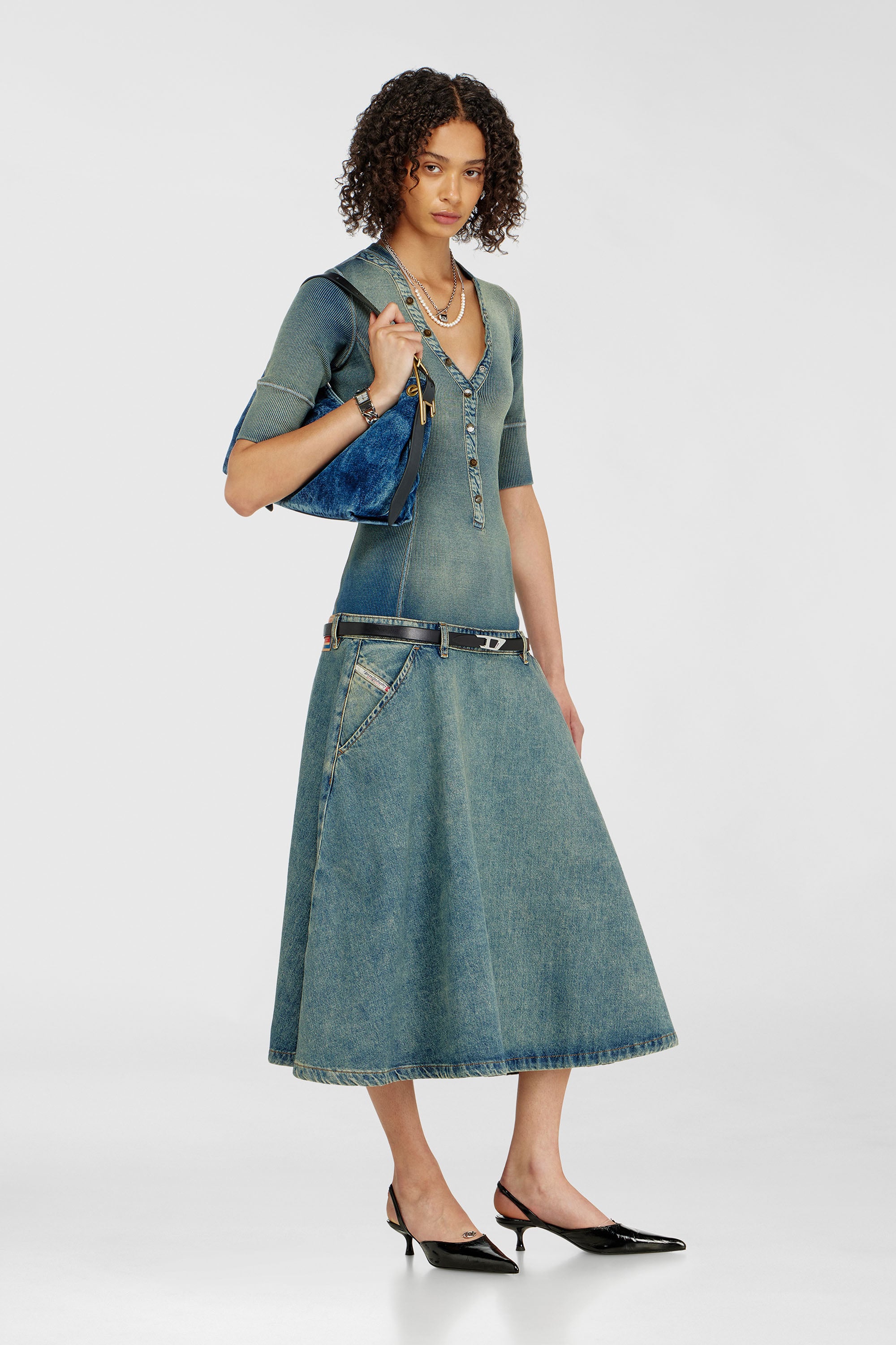 Diesel - DE-ANIM-S, Female's ドレス in ミディアムブルー - 1