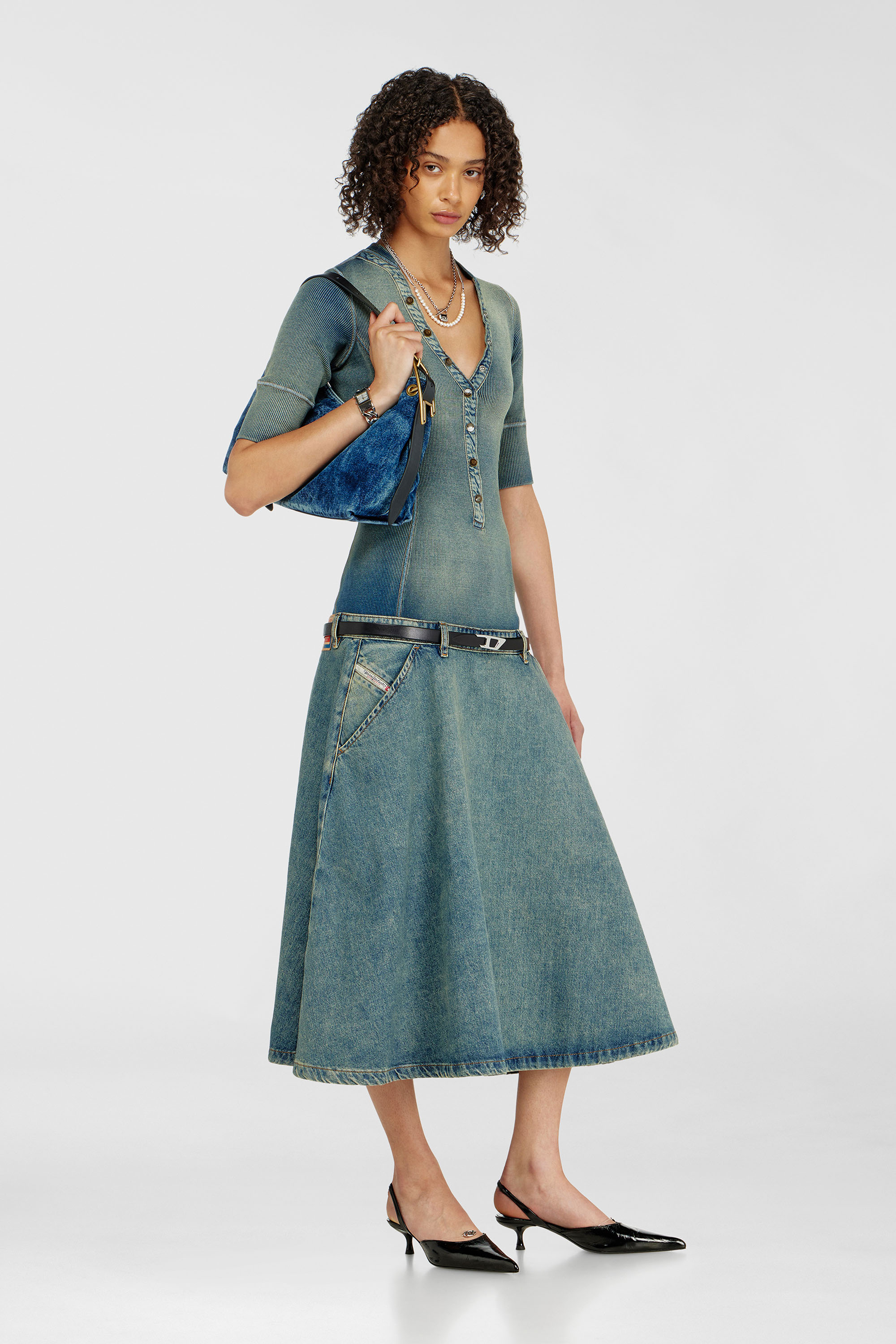 Diesel - DE-ANIM-S, Female's ドレス in ミディアムブルー - 1