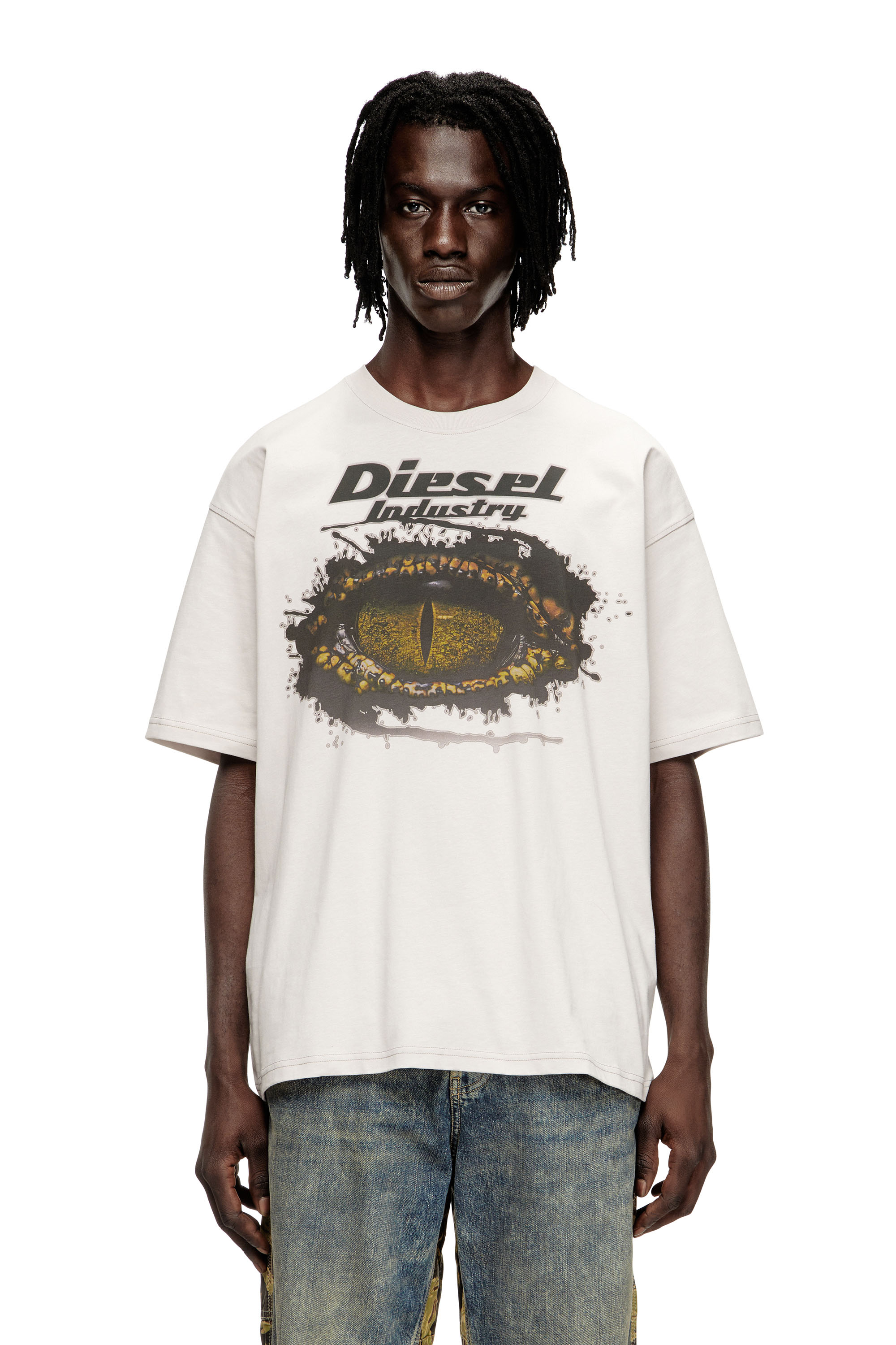 Diesel - T-BOXT-T25, Male's Tシャツ in ライトグレー - 3