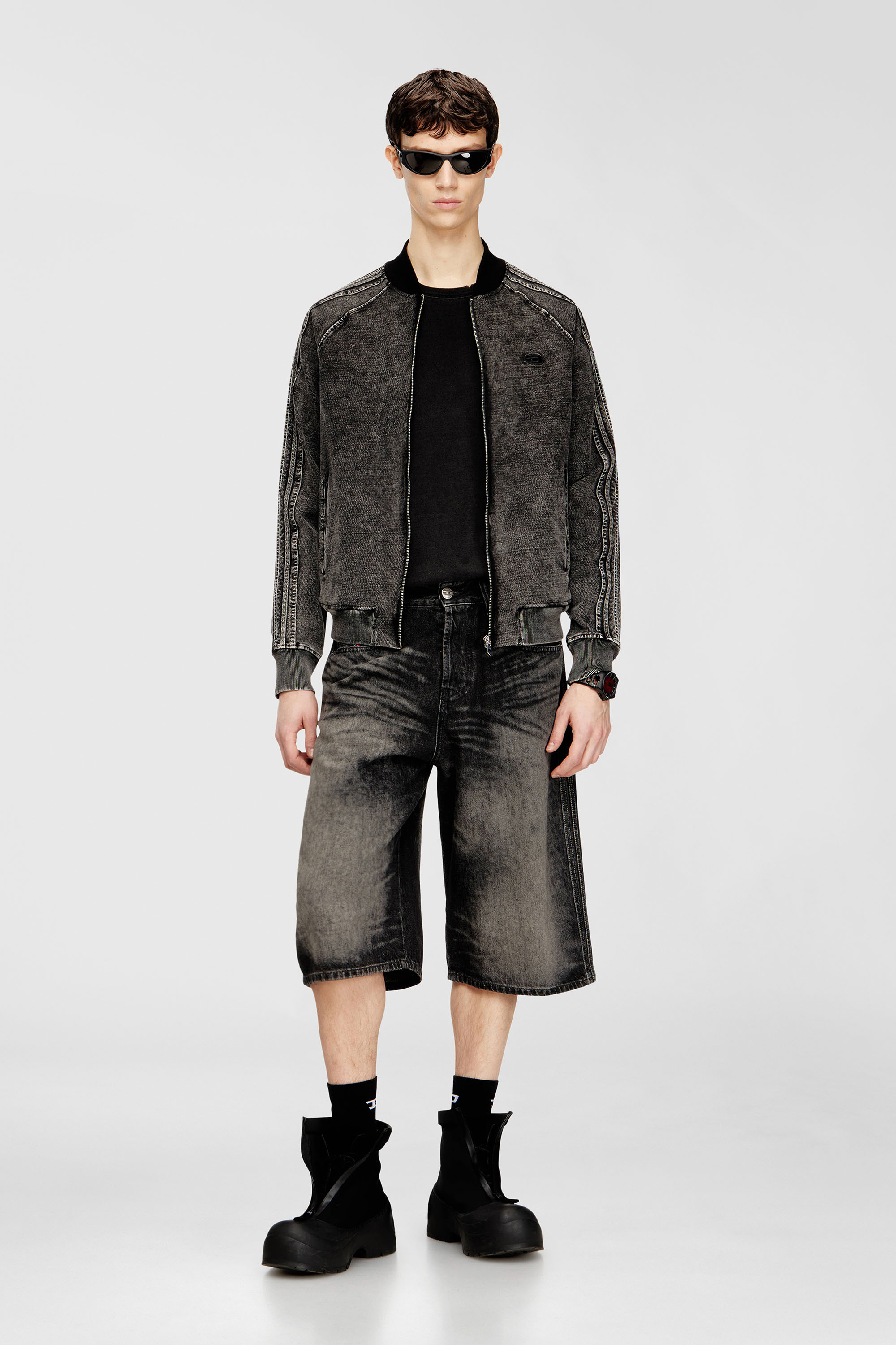 Diesel - D-ENIM-M-SHORT-S, Unisex's デニムショートパンツ in ブラック - 2