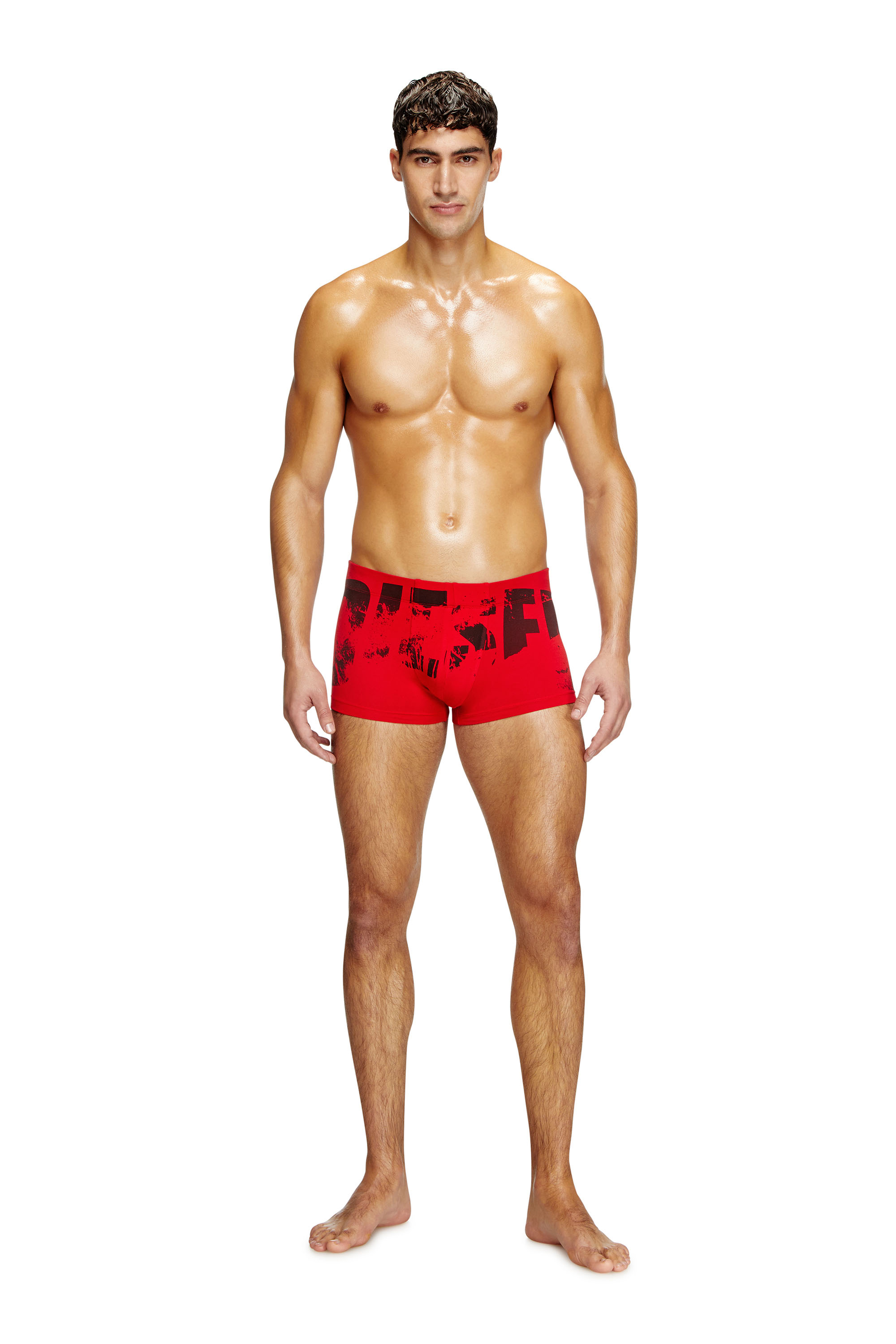 Diesel - DAMIEN-D-POP, Male's ボクサーパンツ in レッド/ブラック - 1