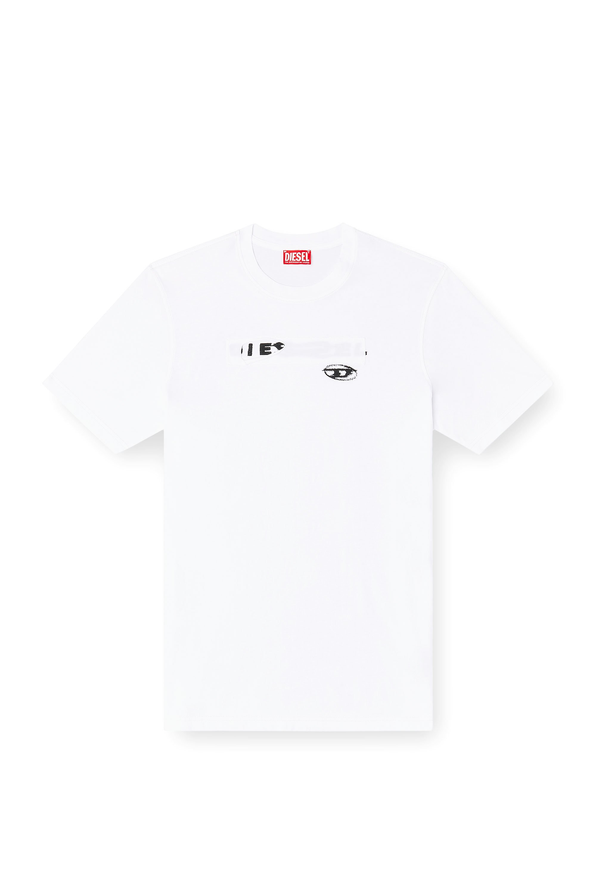 Diesel - T-ADJUST-V8, Male's Tシャツ in ホワイト - 2