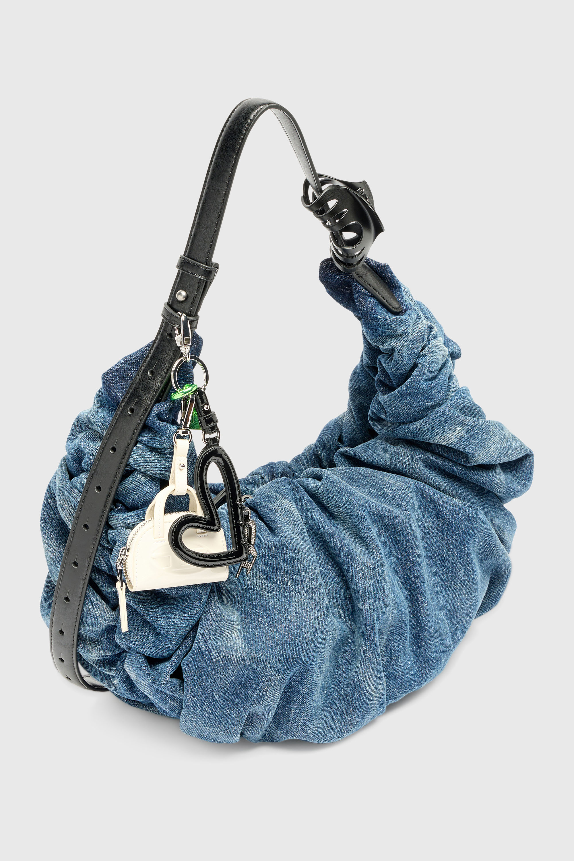 Diesel - GRAB-D HOBO L, Female's ホーボーバッグ L in ミディアムブルー - 6
