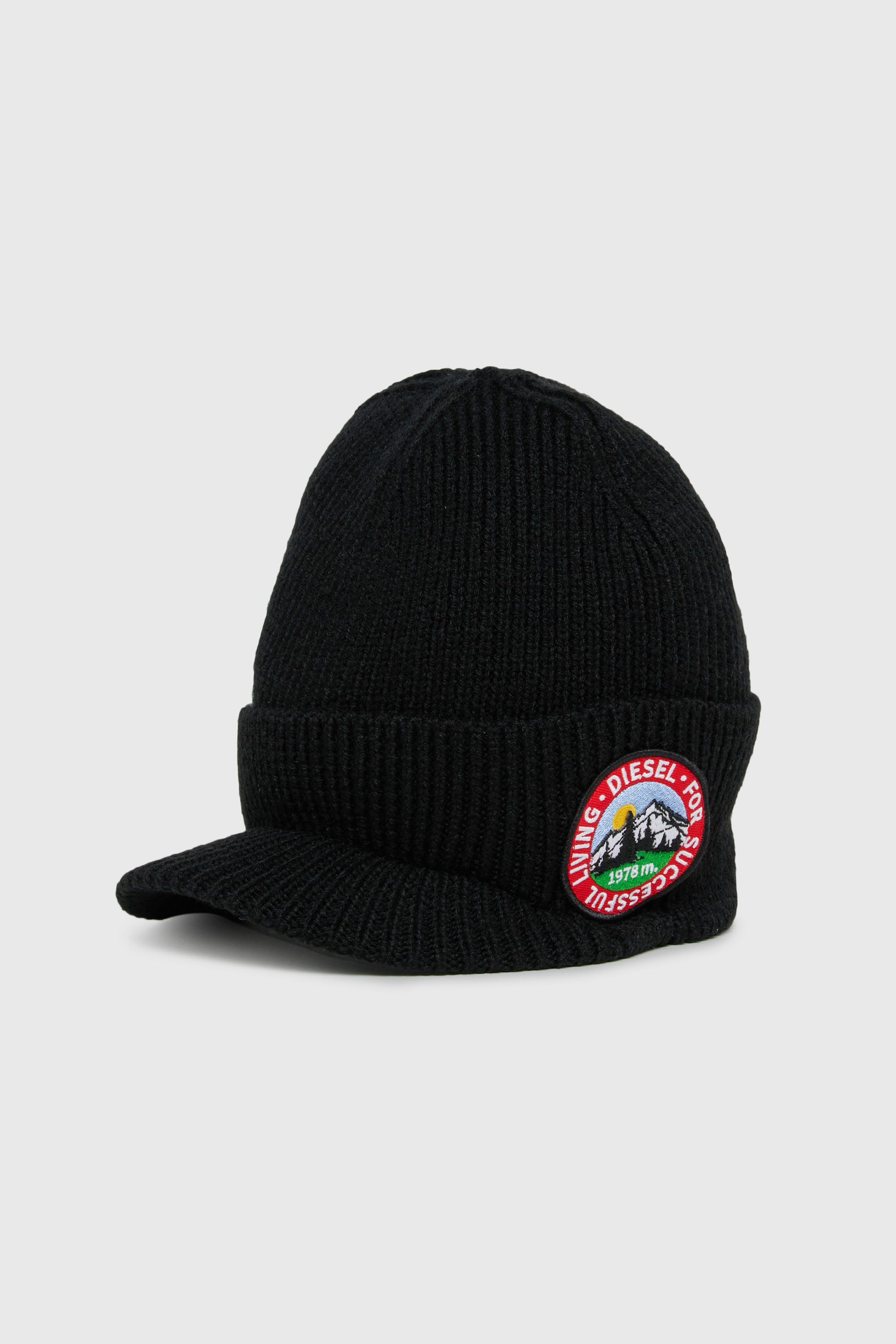 Diesel - FMONTI, Unisex's ニットキャップ in ブラック - 1