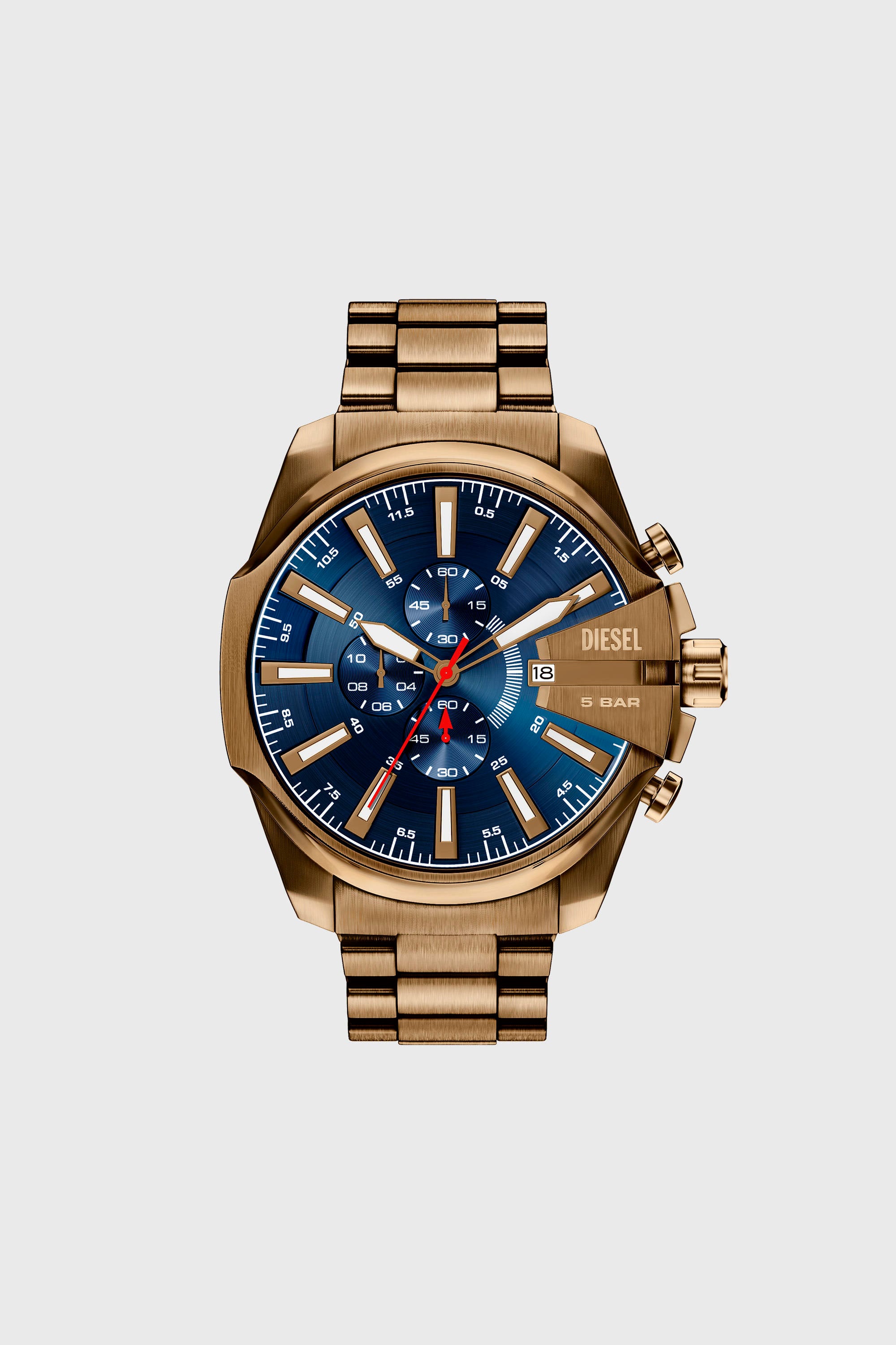 Diesel - DZ4736 WATCH, Male's Mega Chief Slim antique gold-tone stainless steel watch in ゴールド - 1