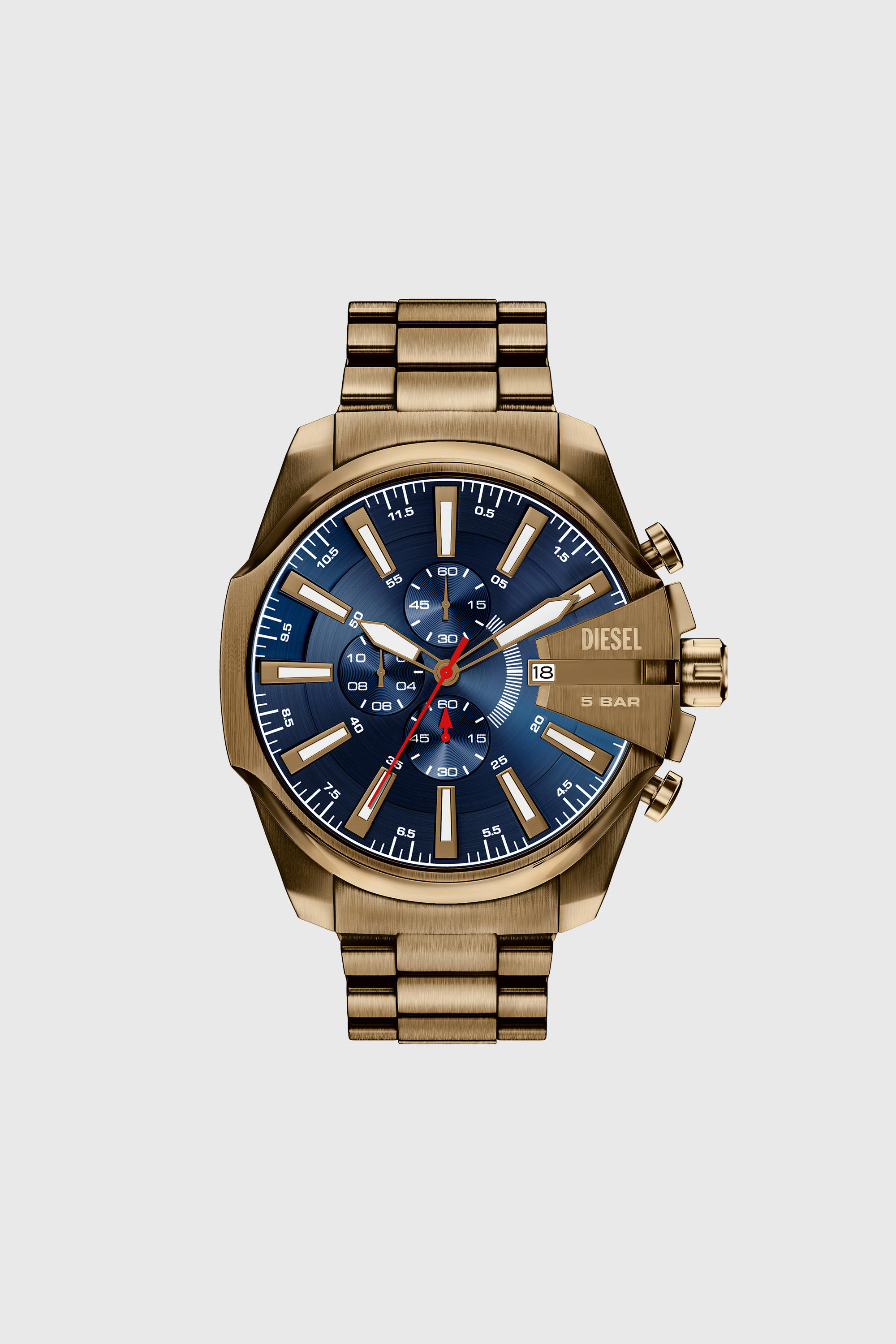 Diesel - DZ4736 WATCH, Male's Mega Chief Slim antique gold-tone stainless steel watch in ゴールド - 1