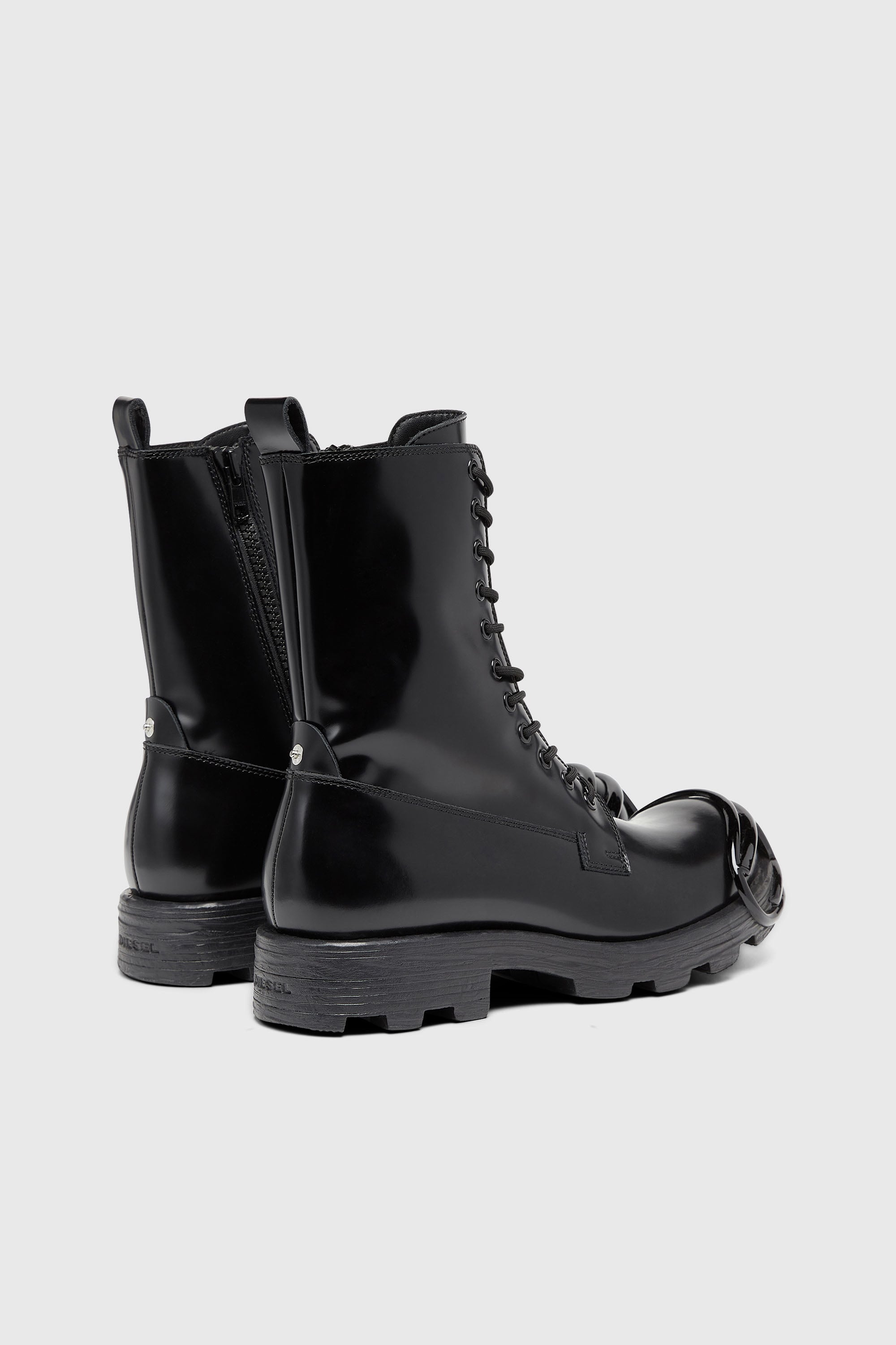 Diesel - D-HAMMER BT D, Male's カウレザーワークブーツ in ブラック - 3