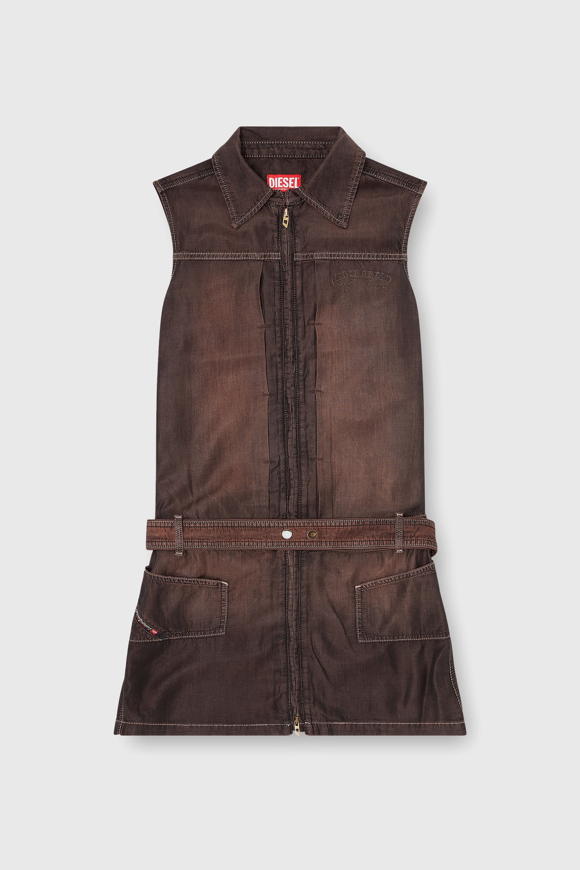 Diesel - DE-EDROS-S, Female's デニムドレス in ブラウン - 2