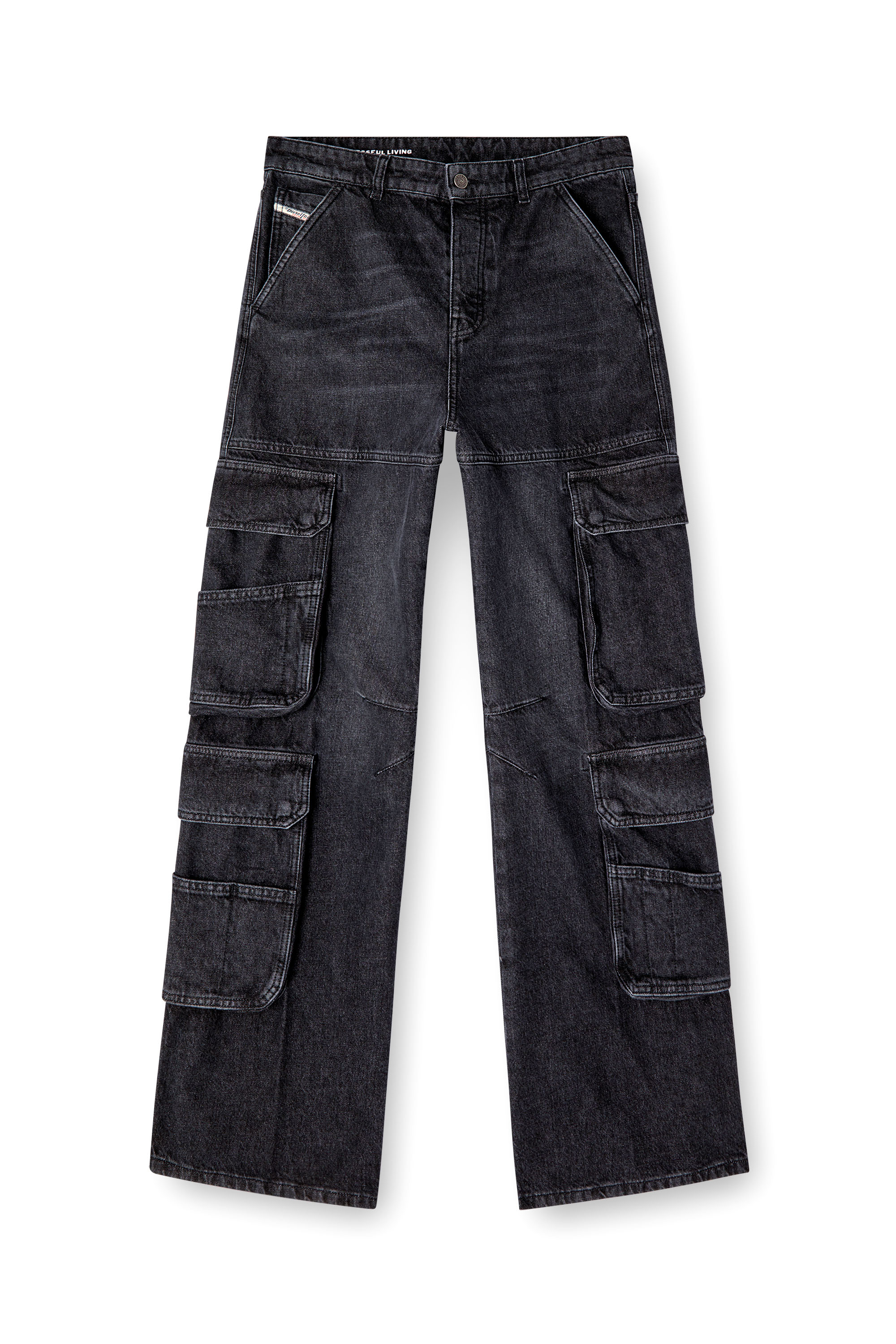 Diesel - Female's Relaxed Jeans 1996 D-Sire 0HLAA, ブラック/ダークグレー - 2