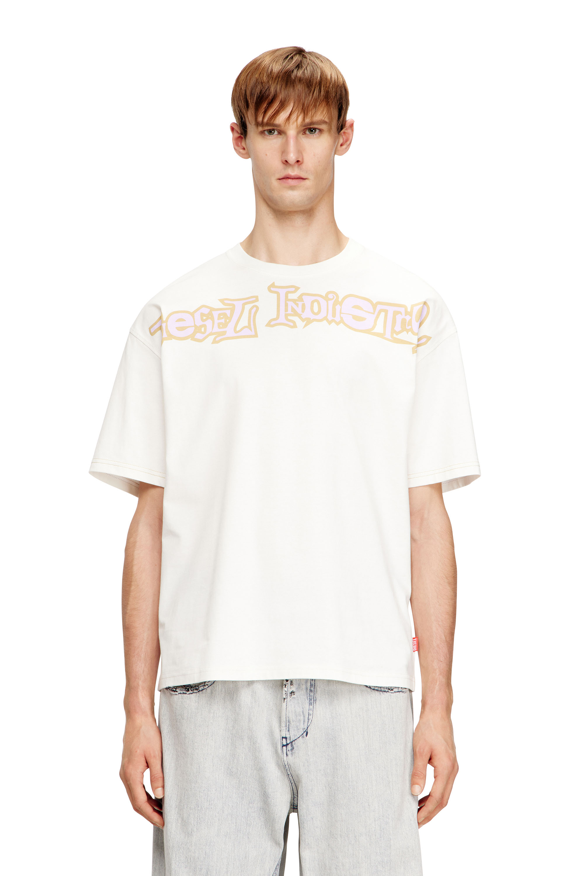 Diesel - T-BOXT-V3, Male's Tシャツ in ホワイト - 3